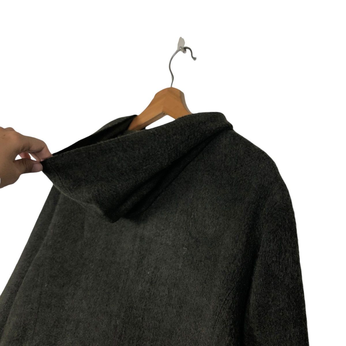 Japanese Brand 🔥VINTAGE WOOL LONG JACKET MOGA MINK FUR HOODIE Size US L / EU 52-54 / 3 - 13 Thumbnail
