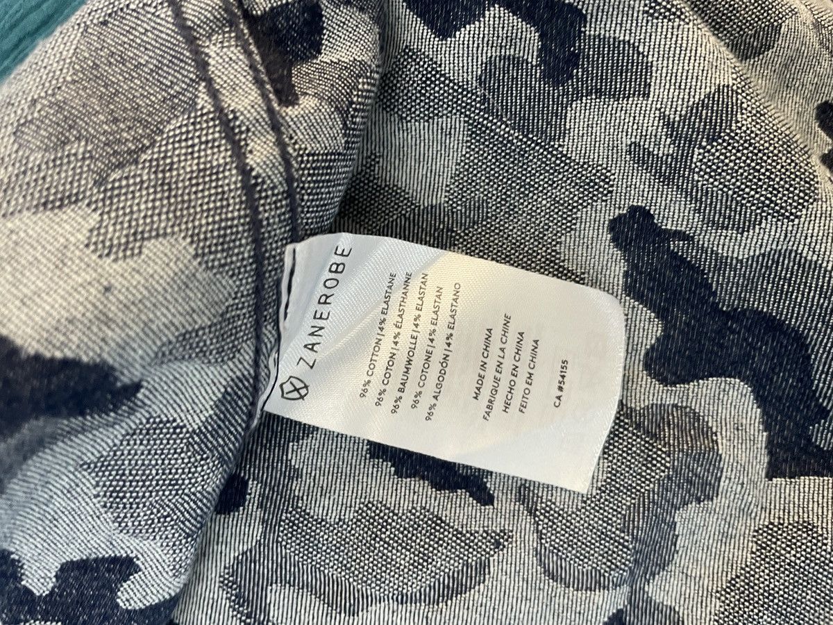Zanerobe Denim Camo Exaggerated length button front shirt Size US XL / EU 56 / 4 - 7 Thumbnail