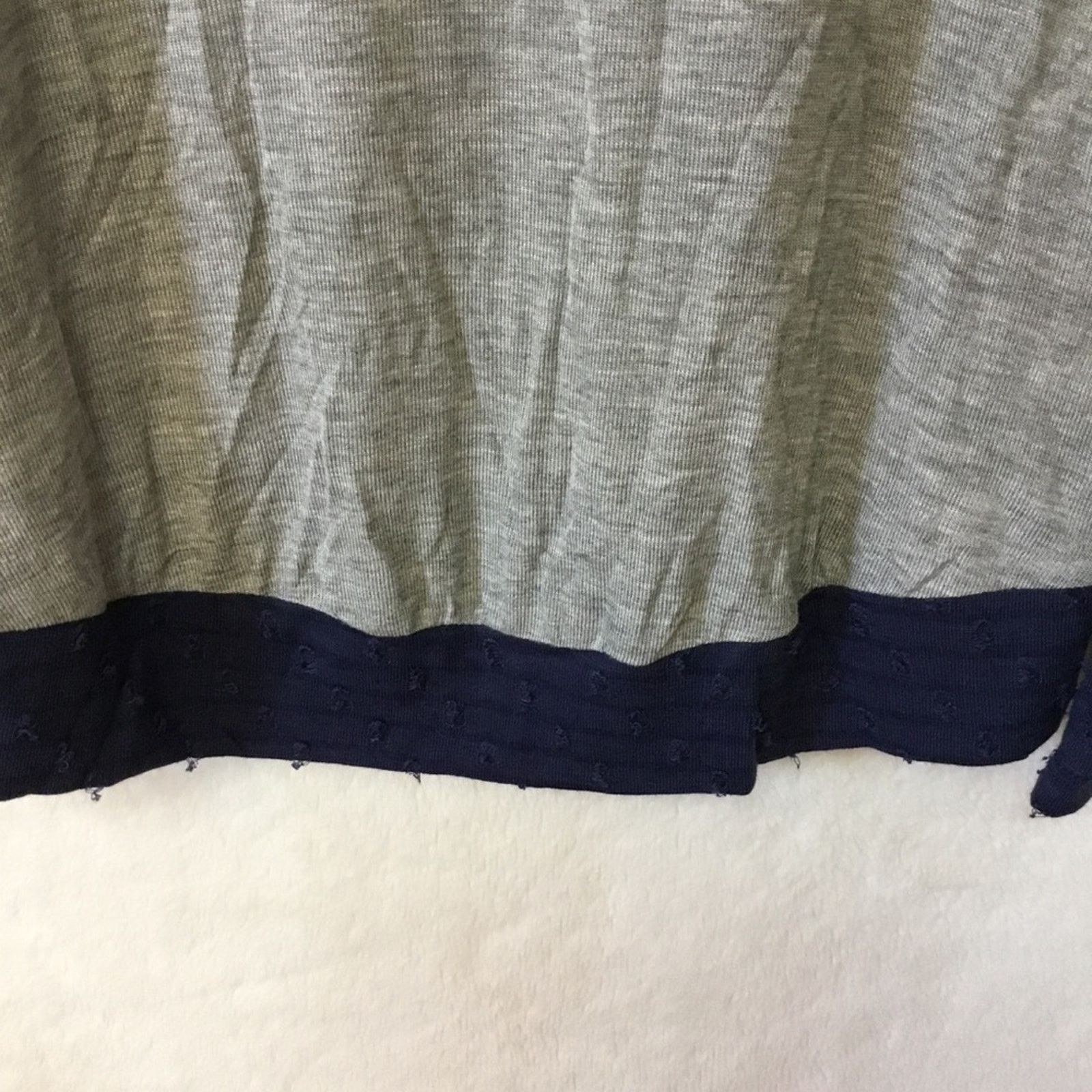 Other Gray Navy Lightweight Knit Distress Detailing Top Size S / US 4 / IT 40 - 9 Thumbnail