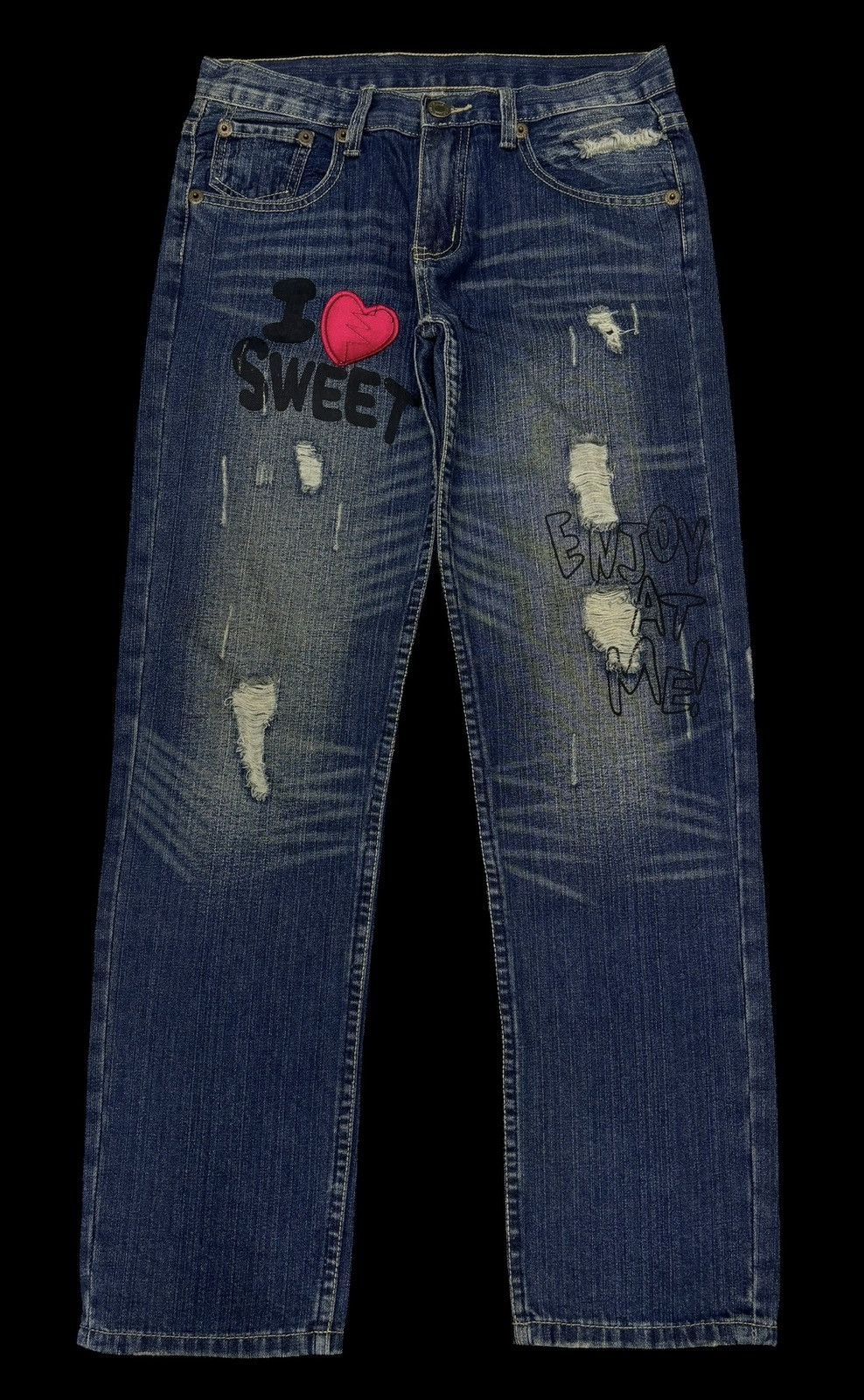 Hysteric Glamour SKY BLUE HYSTERIC GLAMOUR STYLE DISTRESSED DENIM JEANS Size US 30 / EU 46 - 1 Thumbnail