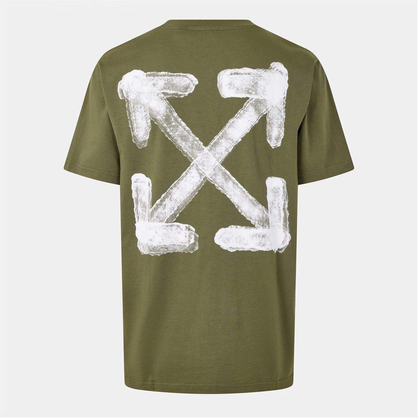 Off-White o1g2r1mq0226 Spray Arrow T-Shirt In Olive Green Size US XXL / EU 58 / 5 - 2 Thumbnail