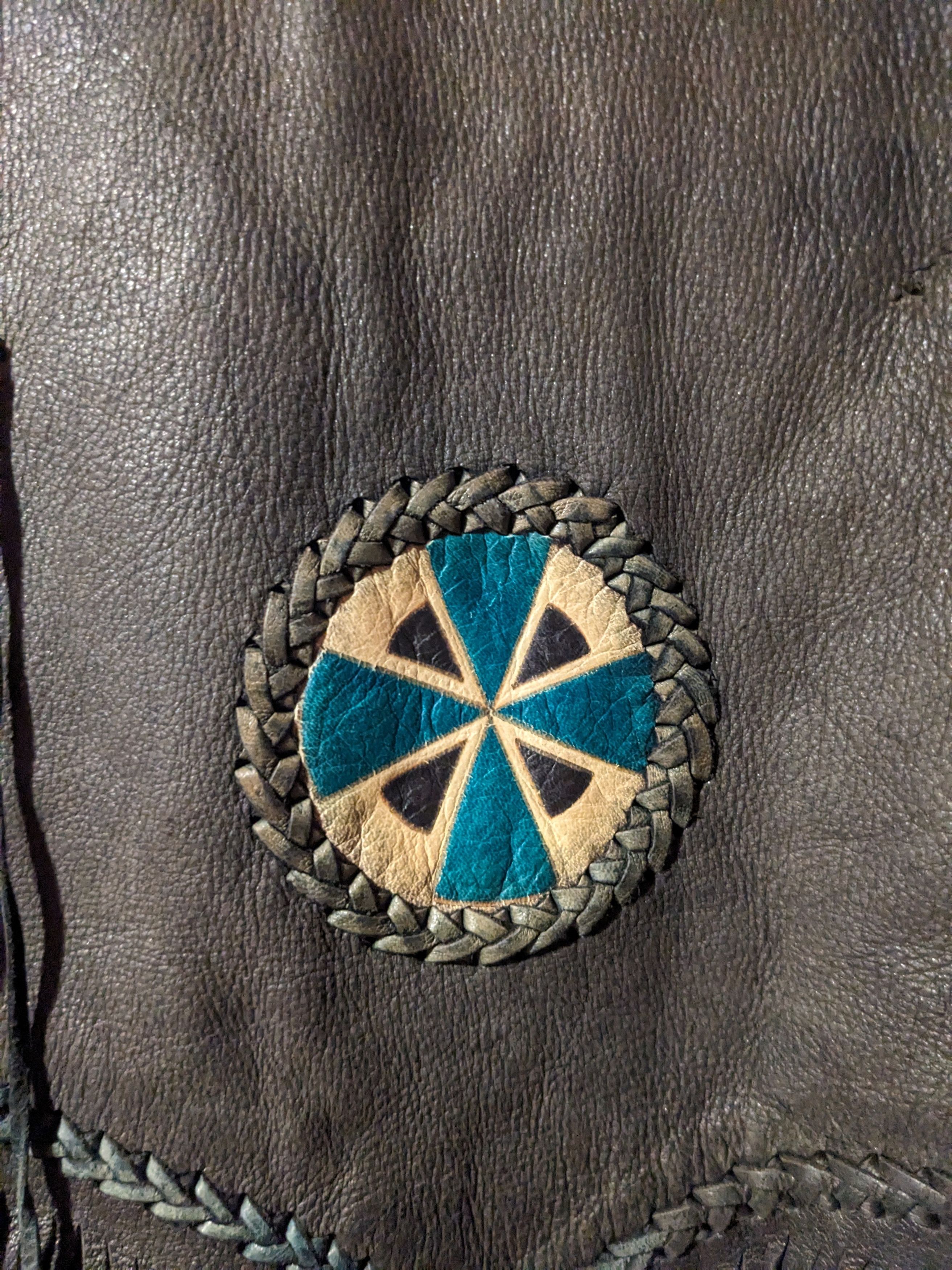Designer × Vintage Vintage Native American Tribal Western Leather Vest Jacket Size US L / EU 52-54 / 3 - 11 Thumbnail