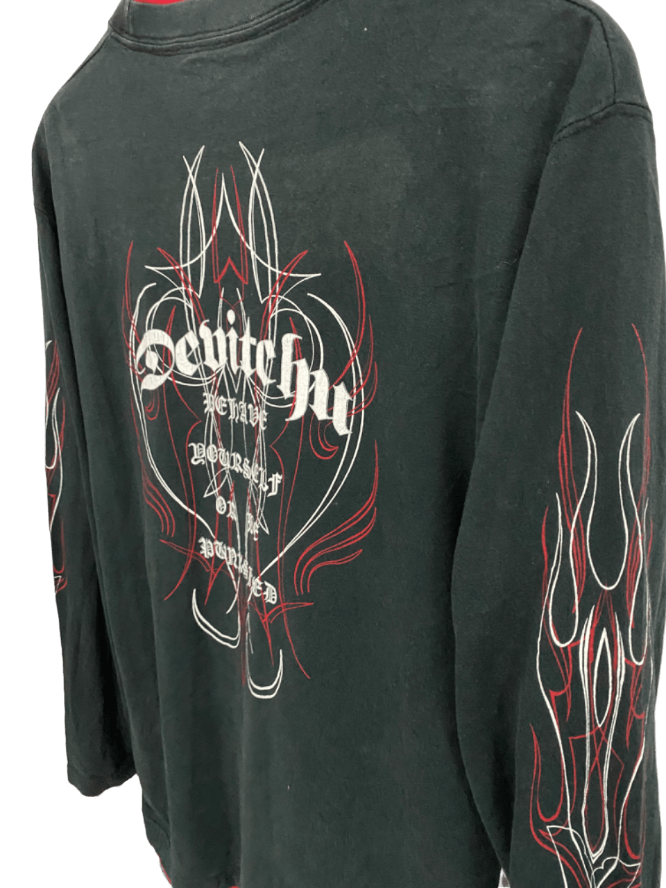Japanese Brand Y2K Vintage Cross Flamed Devitchu Size US M / EU 48-50 / 2 - 6 Thumbnail