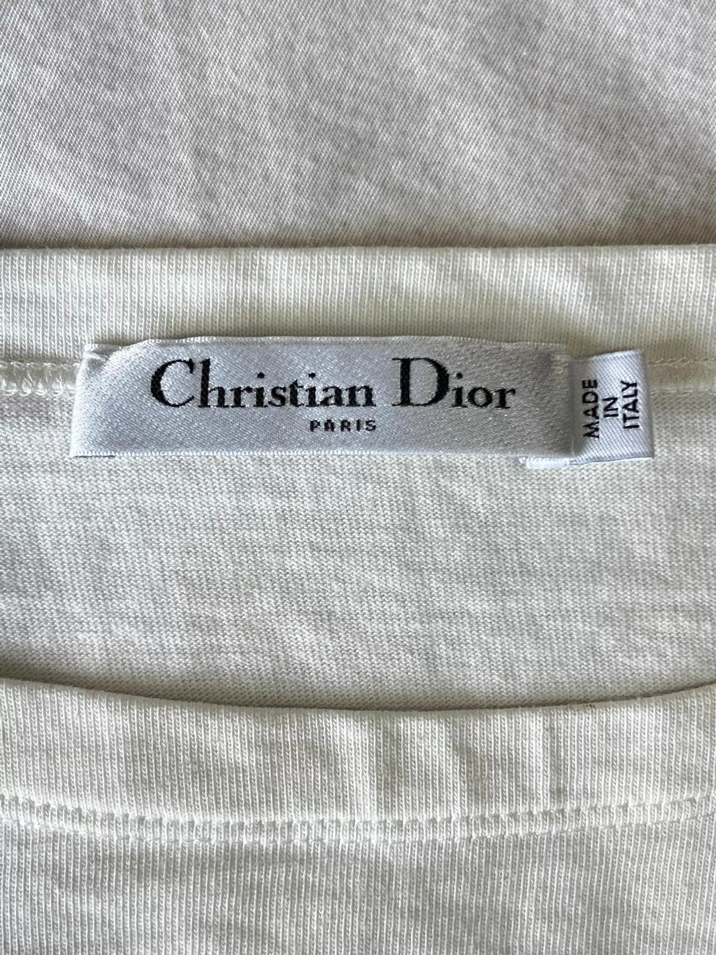 Dior Dior B&W Stripe Lucky Star Logo Embroidered Tee XS Size XS / US 0-2 / IT 36-38 - 6 Thumbnail