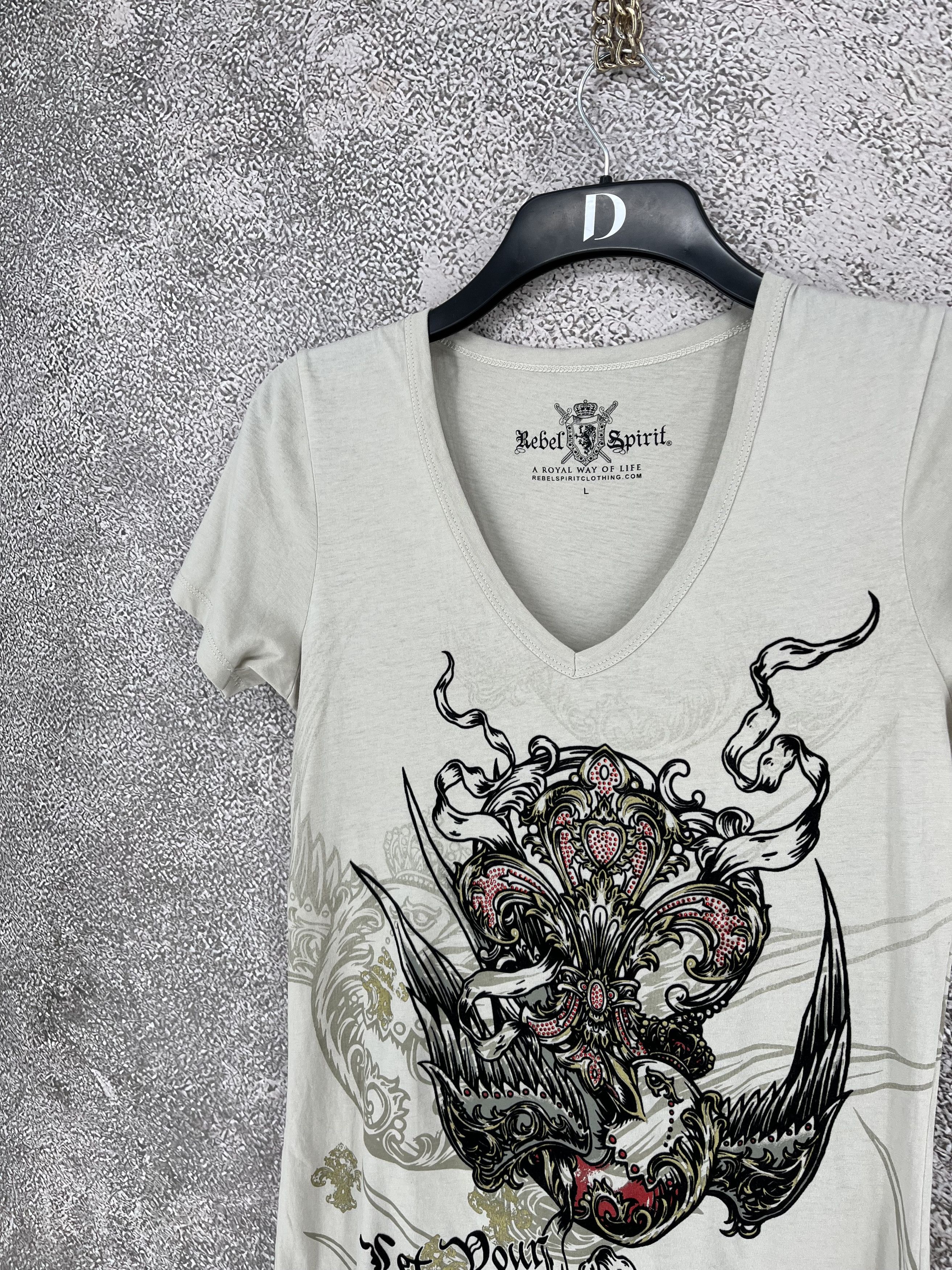 Ed Hardy Vintage Y2K Rebel Spirit AllOver Eagles Wings Ed Hardy Style Size L / US 10 / IT 46 - 6 Thumbnail