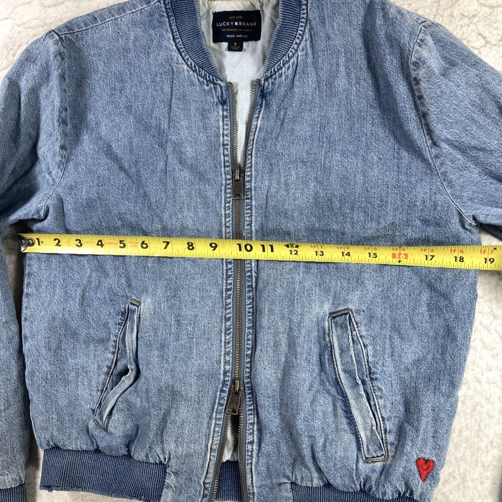 Lucky Brand VINTAGE Lucky Brand Denim Jacket Women's Small Blue Full Zip Size 28" / US 6 / IT 42 - 3 Thumbnail