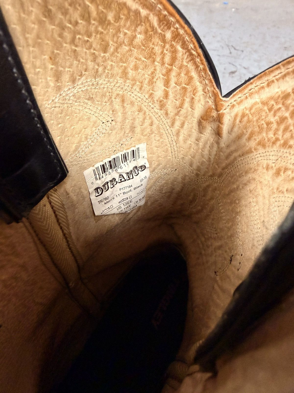 Durango 2000s Vintage Durango All Black Classic Cowboy Boots Size US 11 / EU 44 - 7 Thumbnail