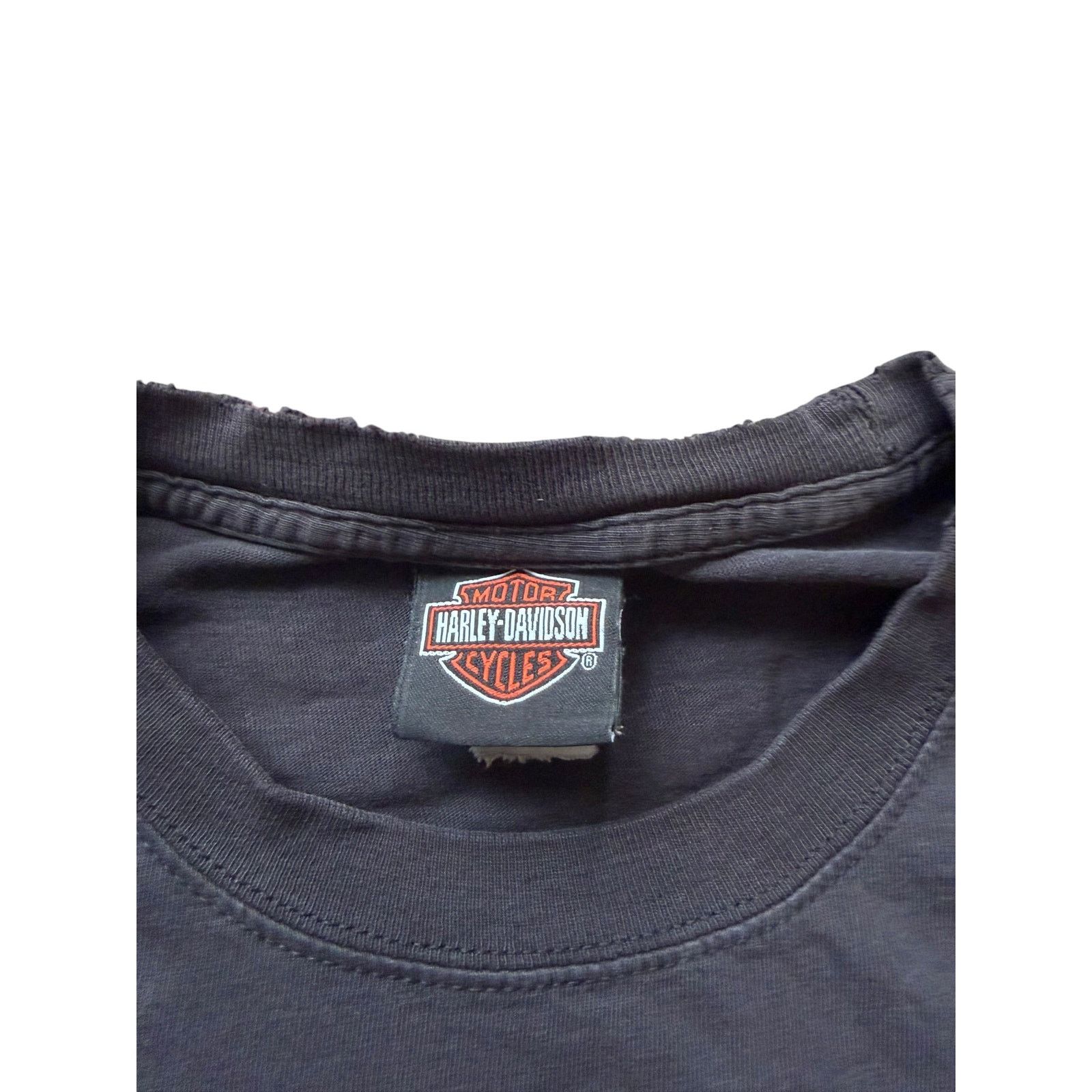 Harley Davidson Distressed Harley Davidson Three Skulls Flame Long Sleeve Size US XL / EU 56 / 4 - 7 Thumbnail
