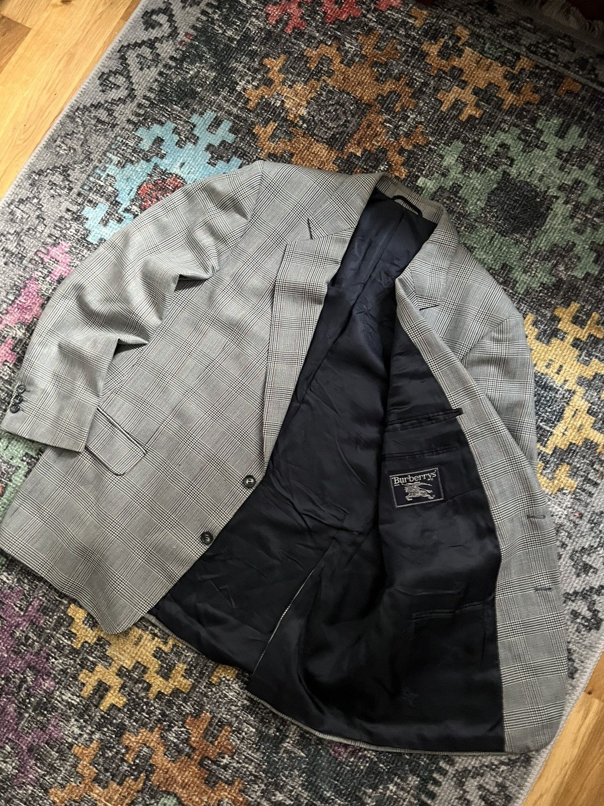 Burberry × Vintage ‼️VINTAGE BURBERRY 100%WOOL/VISCOSE ARCHIVAL BLAZER‼️ Size 46R - 1 Thumbnail