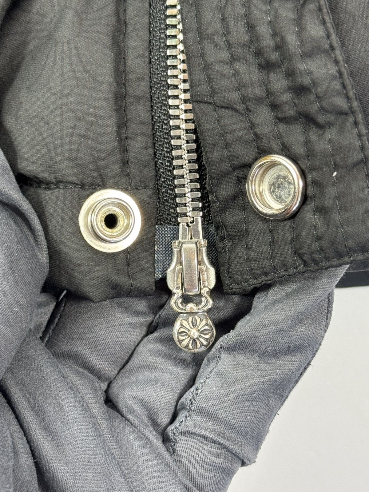 Chrome Hearts LOGO PRINT PUFFER JACKET WITH SILVER BUTTONS Size US XL / EU 56 / 4 - 6 Thumbnail