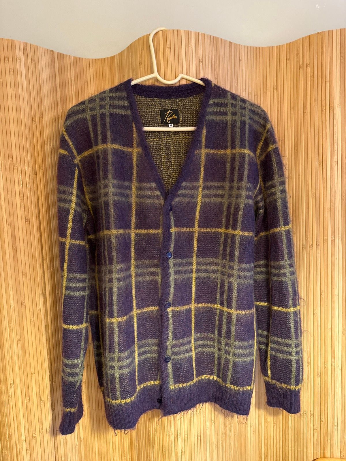 Pre-owned Needles Mohair Cardigan In Purple