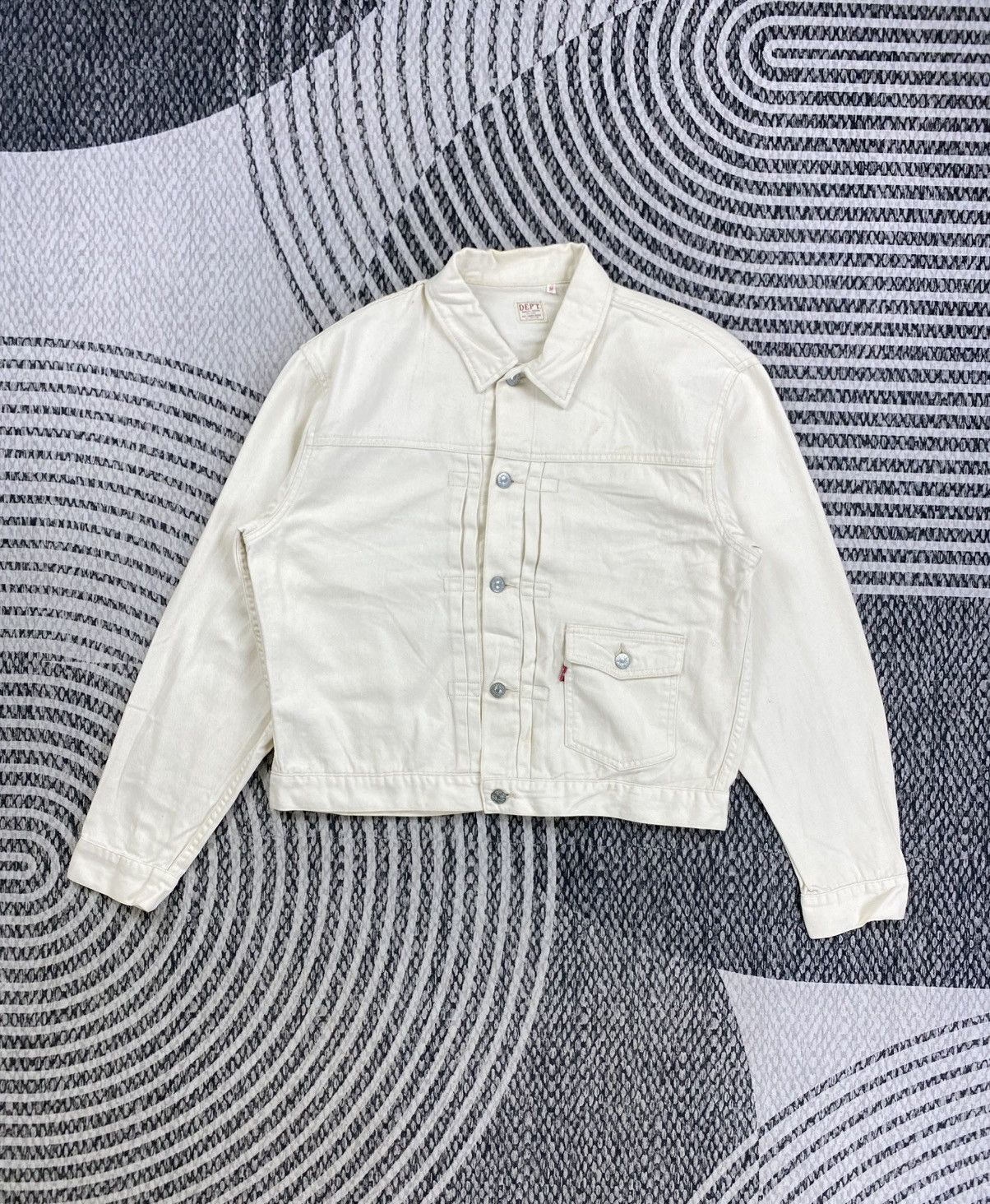 Japanese Brand Vintage Dept Cropped Cotton Button Up Jacket Size US M / EU 48-50 / 2 - 1 Thumbnail