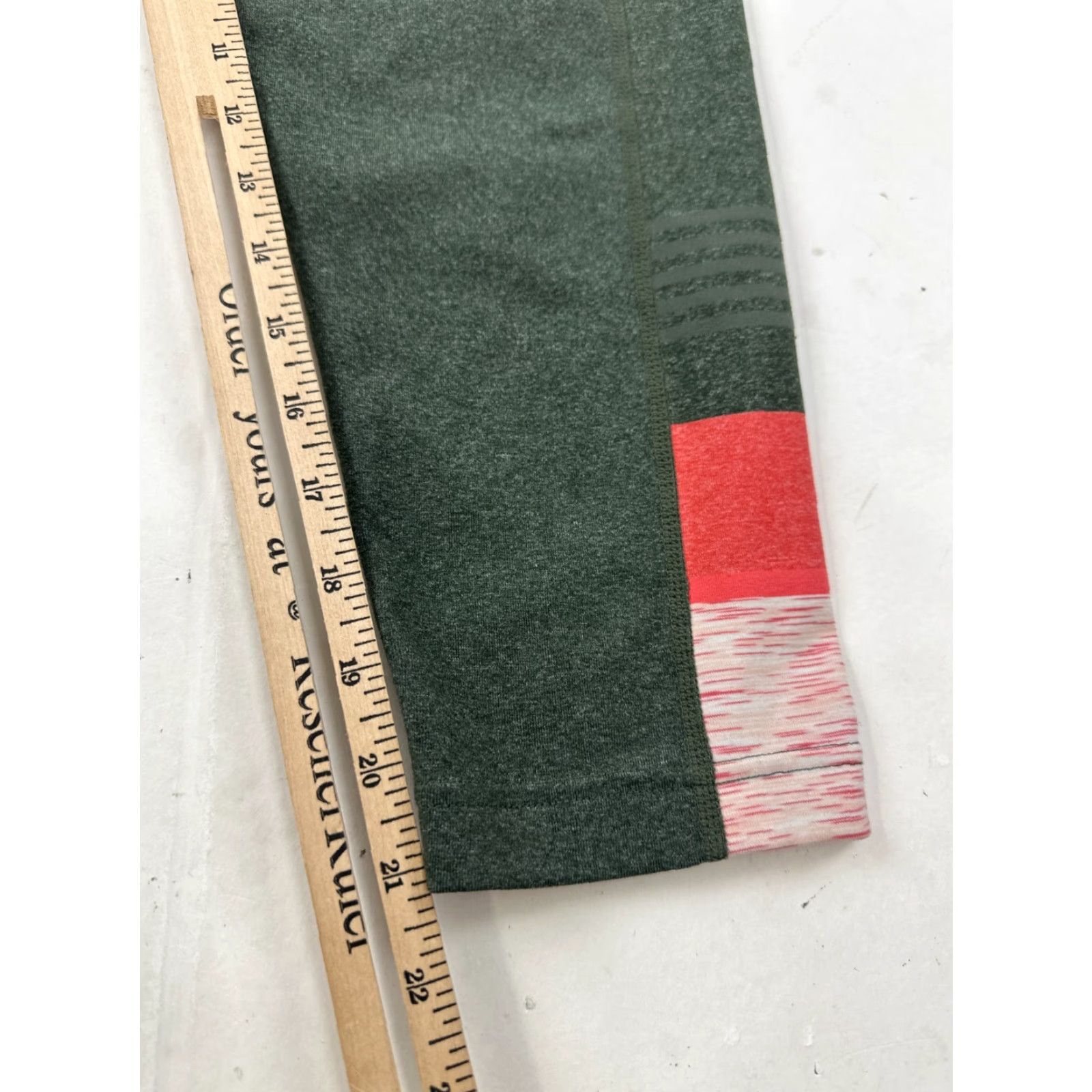 Prana VINTAGE PrAna Legging Womens Large Green Capri Active Yoga Gym Borra Pocket High Waisted Size 36" / US 14 / IT 50 - 6 Thumbnail