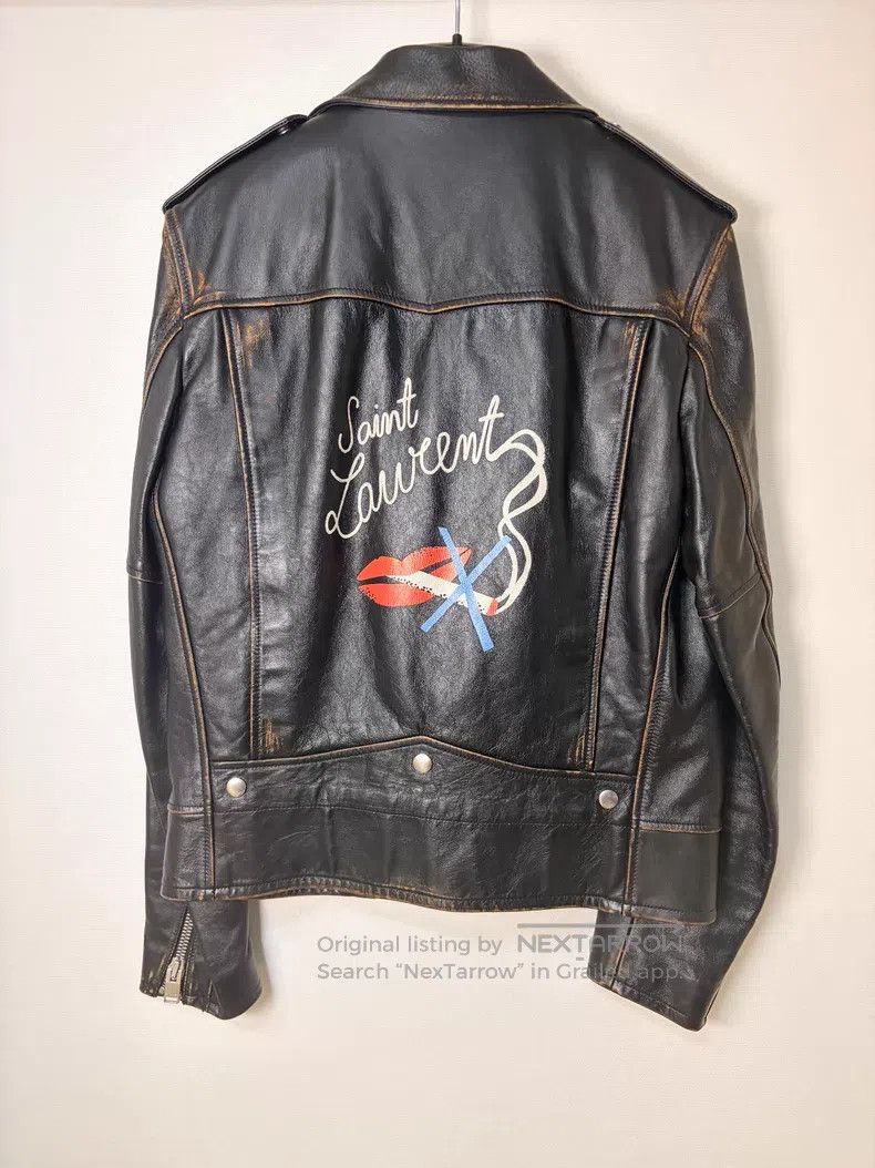 Saint Laurent Paris Saint Laurent Paris Distressed Motorcycle Leather Jacket i Size US M / EU 48-50 / 2 - 1 Thumbnail