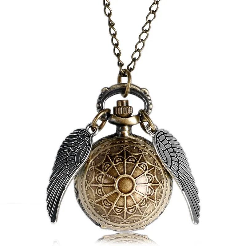 Other Wing Ball Shape Pocket Watch Quartz Pendant Necklace Gift Size ONE SIZE - 7 Thumbnail