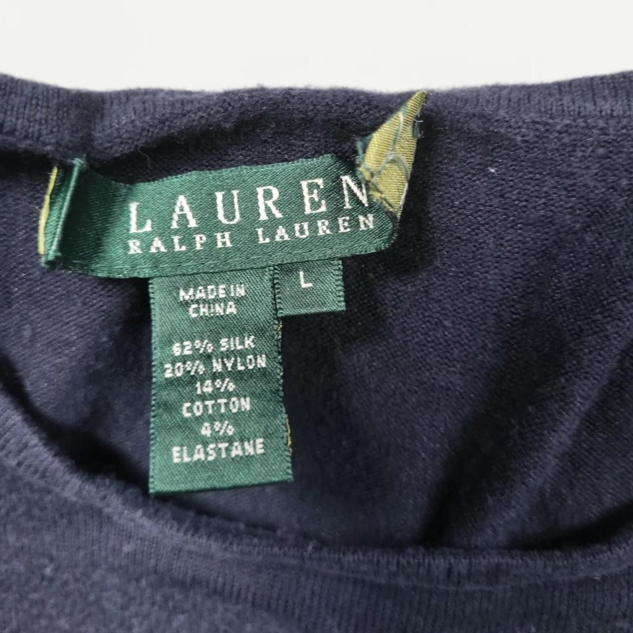 Ralph Lauren Ralph Lauren Women's Navy and Blue T-shirt - Size L Size L / US 10 / IT 46 - 7 Thumbnail