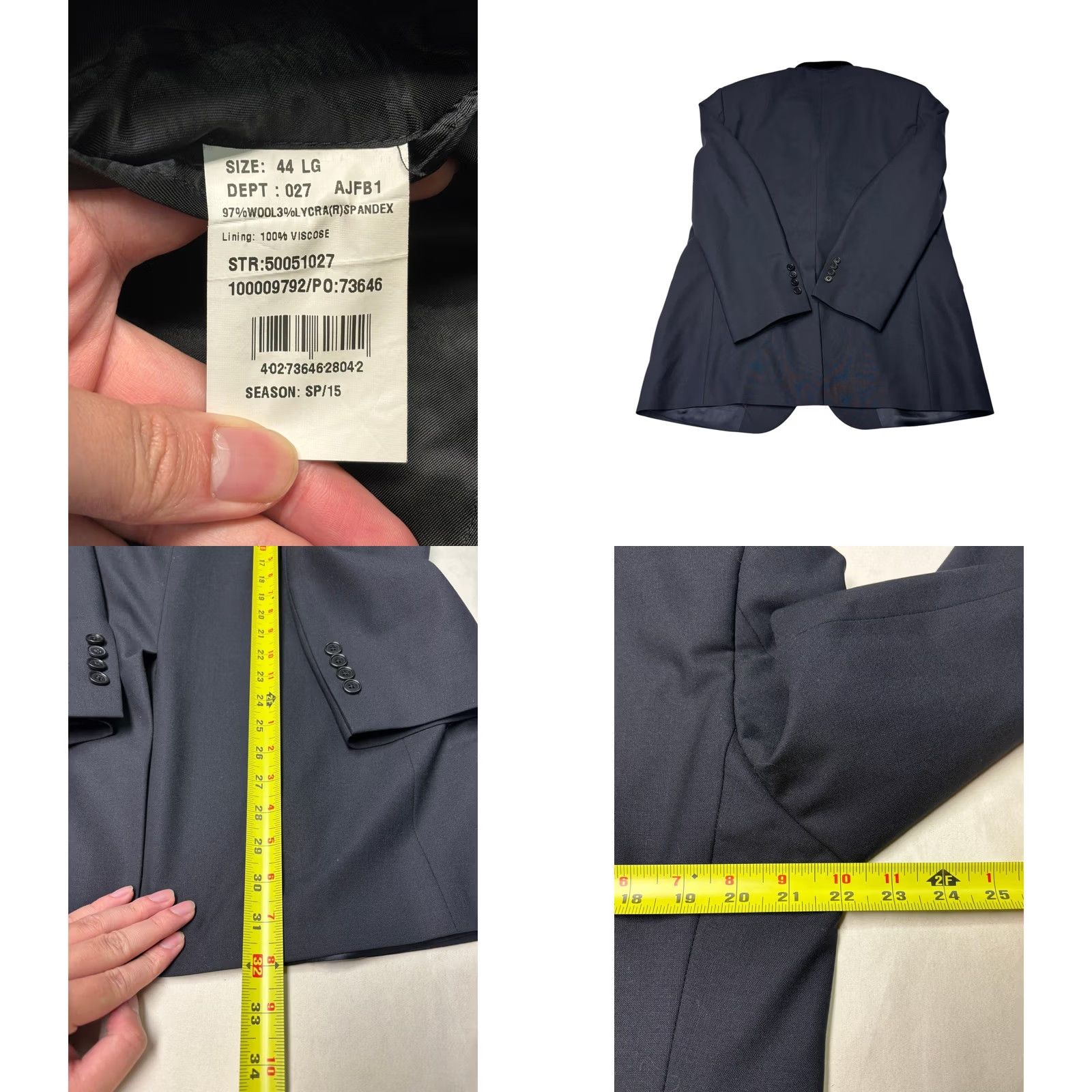 Brooks Brothers Brooks Brothers 346 2 Piece Suit Navy Wool Stretch Blazer Pants 44L W40 L30 Mens Regular Notch Lapelather? Size 44R - 9 Thumbnail