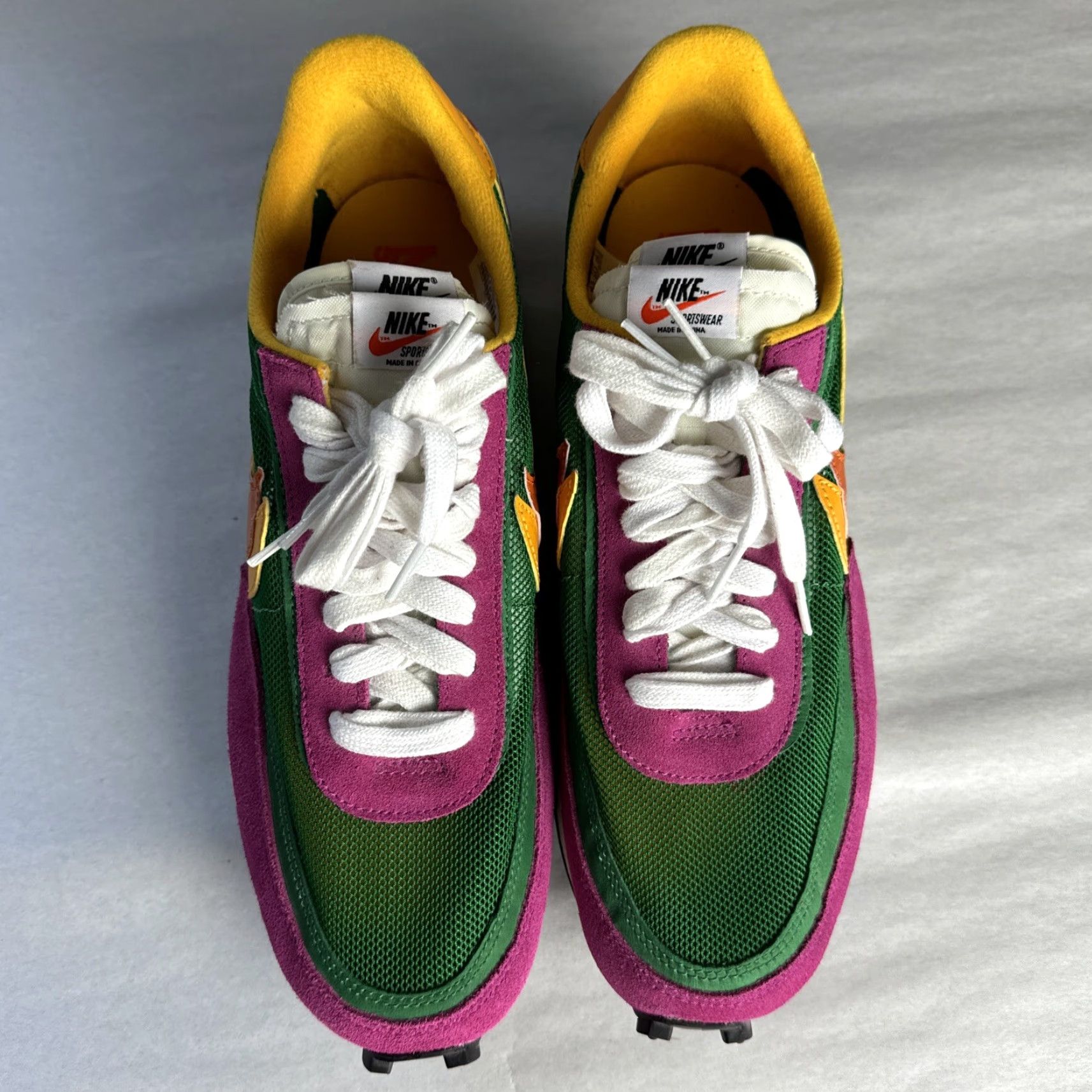 Nike Nike sacai x LDWaffle Pine Green Yellow Suede Leather BV0073-301 11.5 Mens Sneaker Size US 12 / EU 45 - 5 Thumbnail