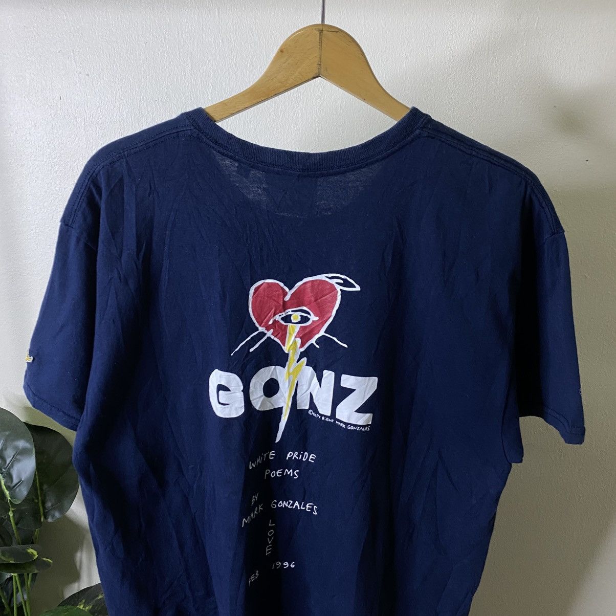 Vintage 1996 White Pride Poems by Mark Gonzales Skateboard Skater T Size US L / EU 52-54 / 3 - 2 Thumbnail