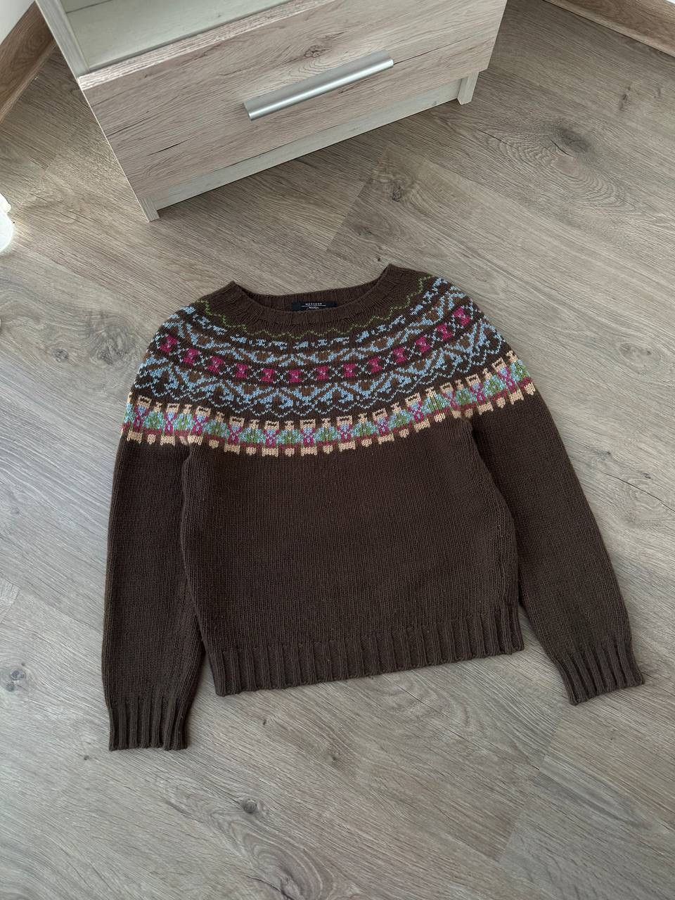 Max Mara × Vintage Vintage Max Mara Brown Wool Sweater Size M / US 6-8 / IT 42-44 - 3 Thumbnail