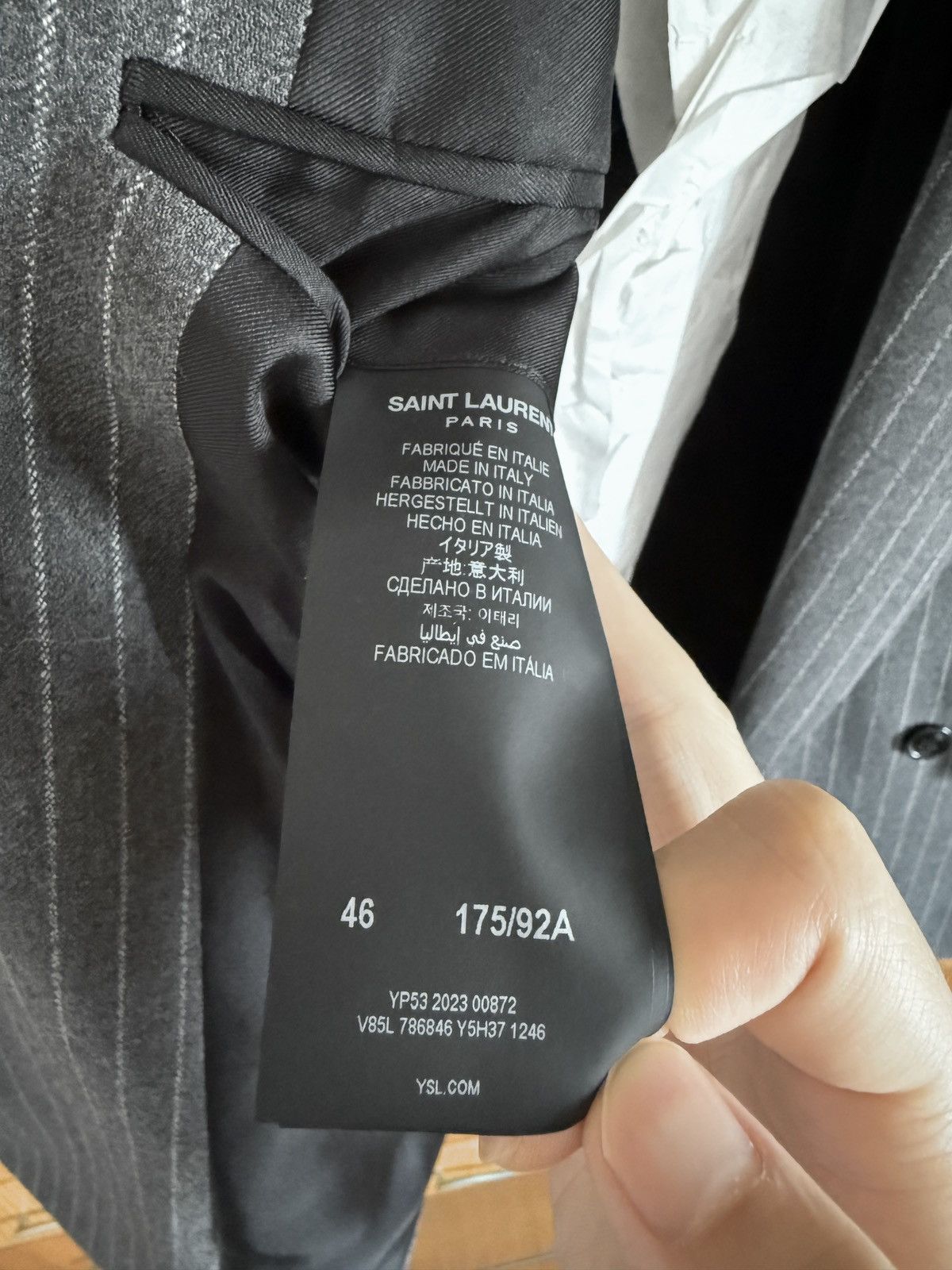 Saint Laurent Paris FW24 Double Breasted Blazer Size 46R - 9 Thumbnail