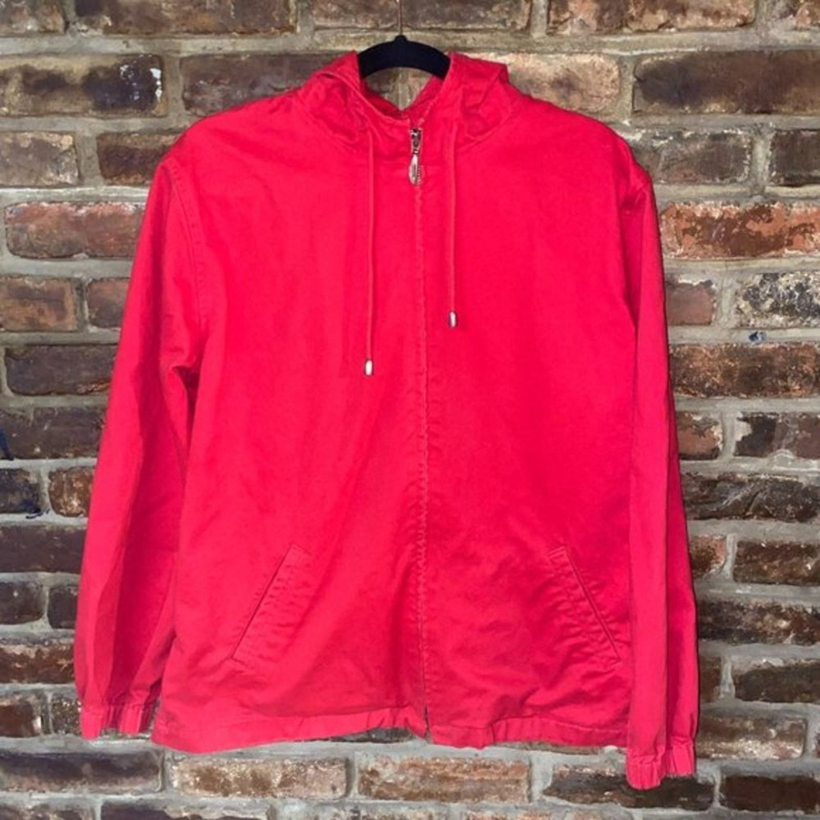 Other Christopher & Banks Red Canvas Full Zip Jacket Coat Medium Size M / US 6-8 / IT 42-44 - 1 Thumbnail