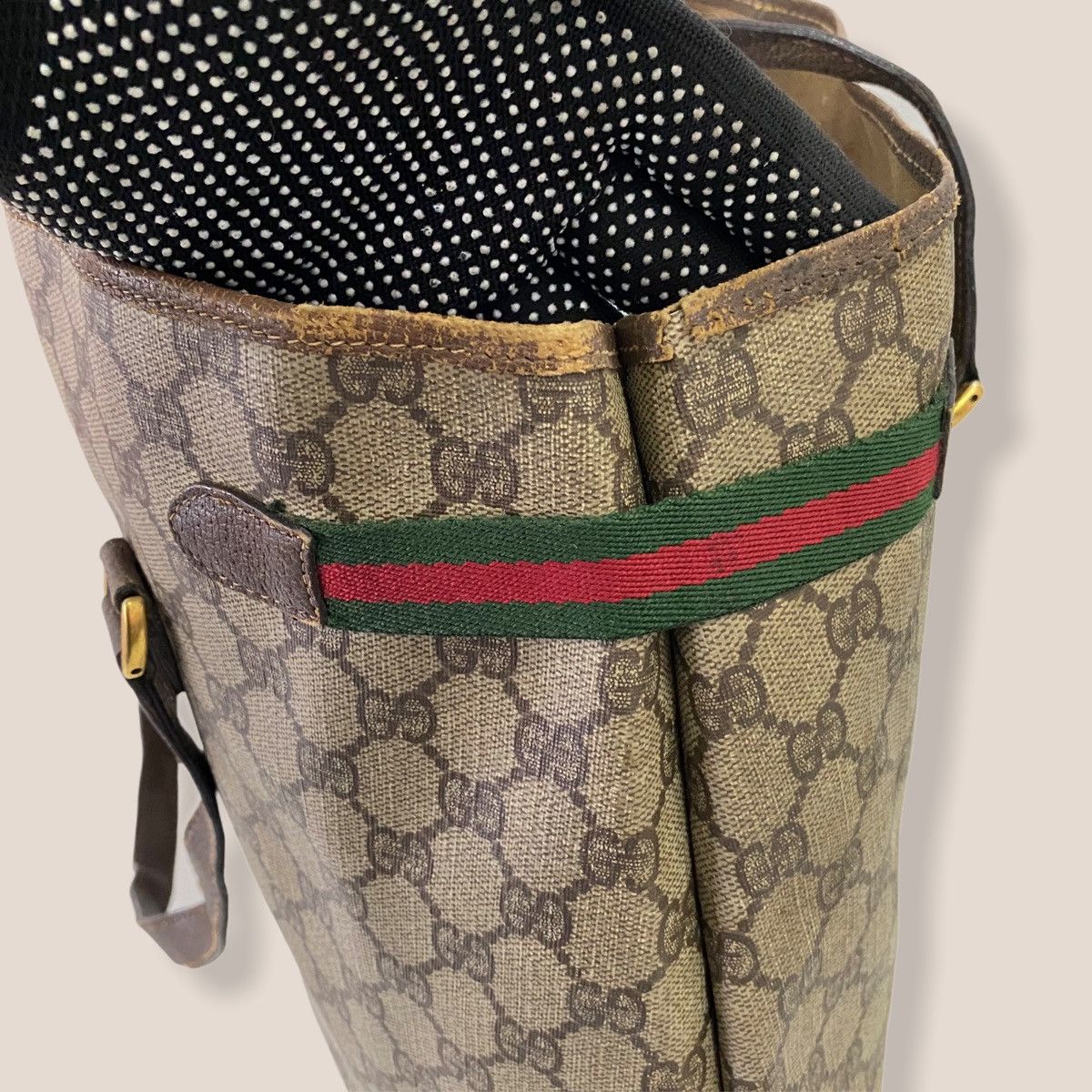 Gucci ‼️YES‼️ AUTHENTIC GUCCI WEB SHERRY LINE SHOPPING TOTE BAG Size ONE SIZE - 5 Thumbnail