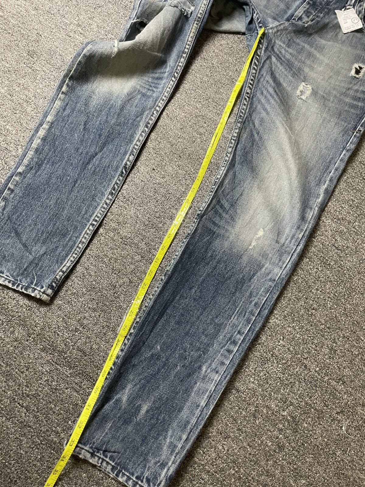 Sisley × Vintage SISLEY Brand Slim Fit Distressed Denim Ripped Jeans (117) Size US 34 / EU 50 - 6 Thumbnail