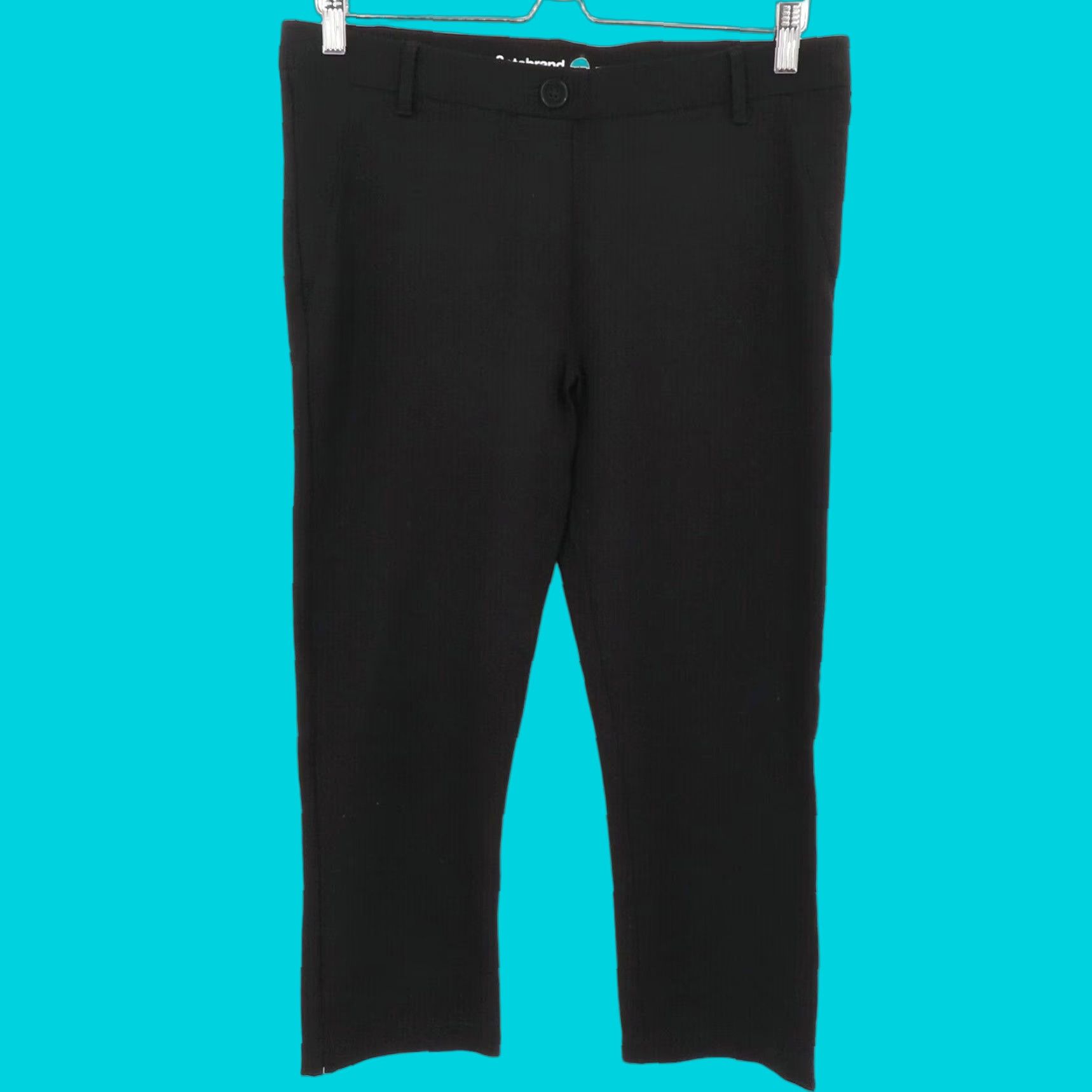 Vintage Betabrand Women Large W0249-BK Crop Classic Dress Yoga Pants Solid Black Size 36" / US 14 / IT 50 - 1 Thumbnail