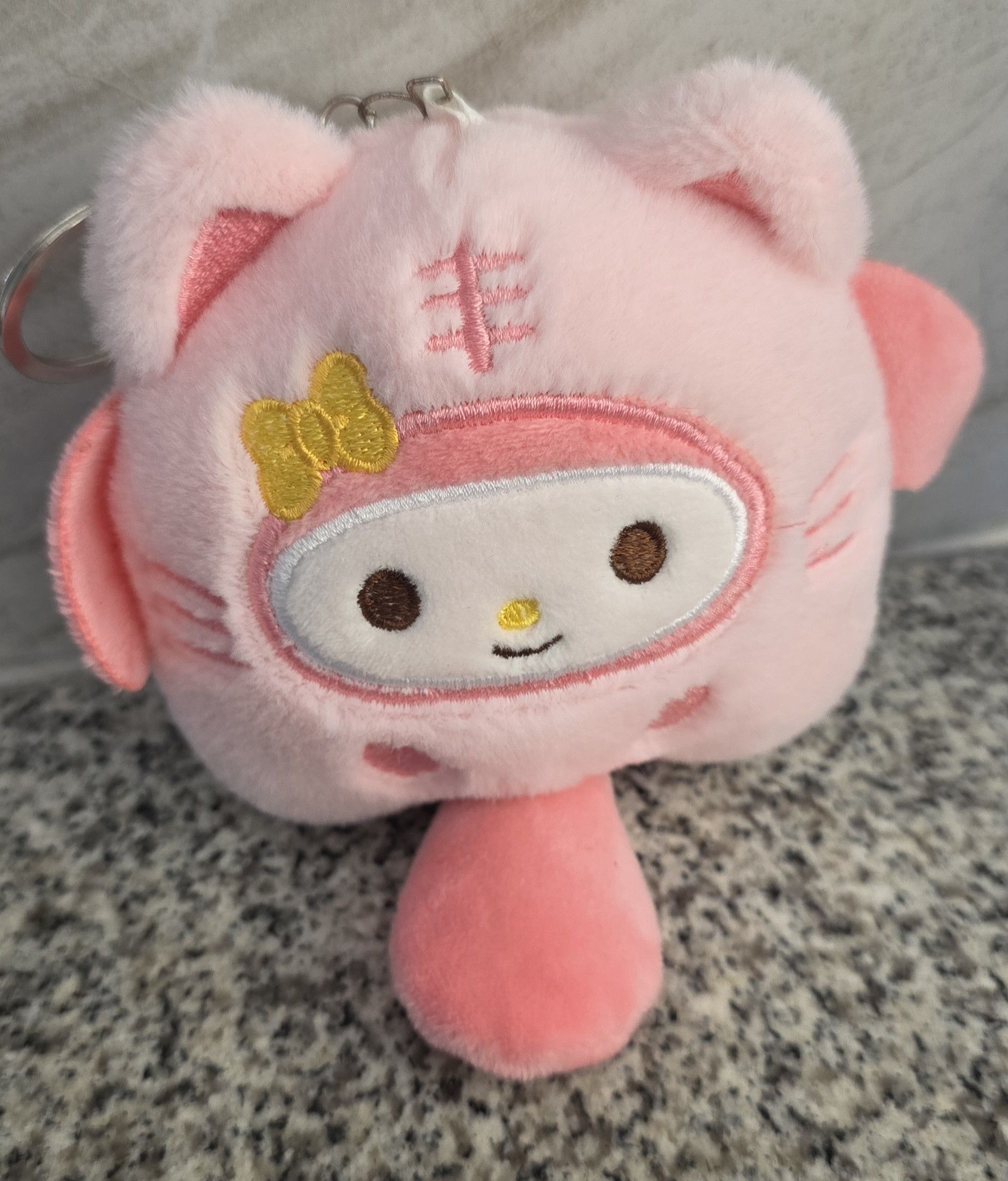 Other NWOT My Melody Pink Cat Costume Omamori Key Charm Plush 6.5" Size ONE SIZE - 1 Thumbnail