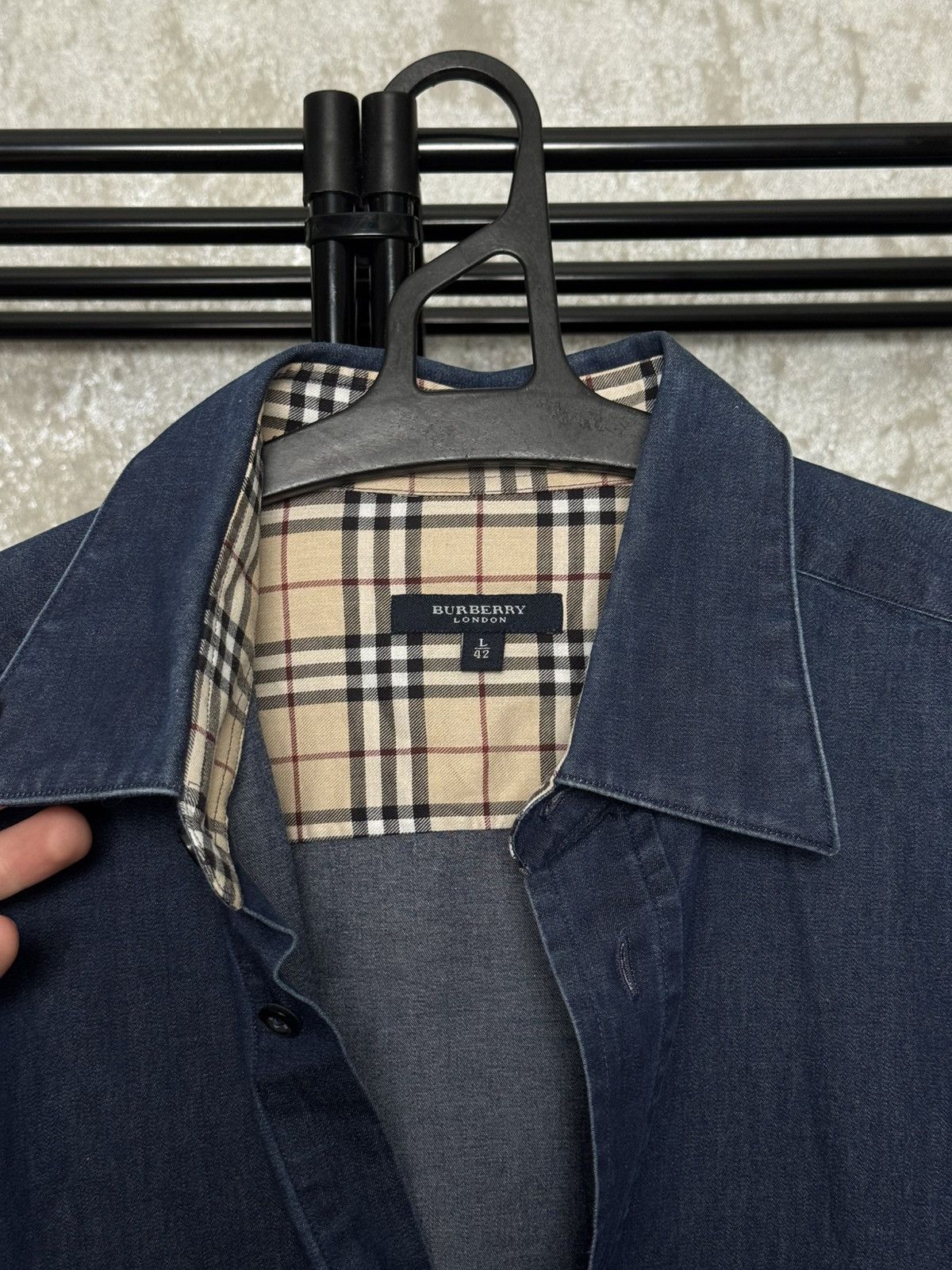Burberry Vintage Blue Shirt Burberry Size US L / EU 52-54 / 3 - 6 Thumbnail