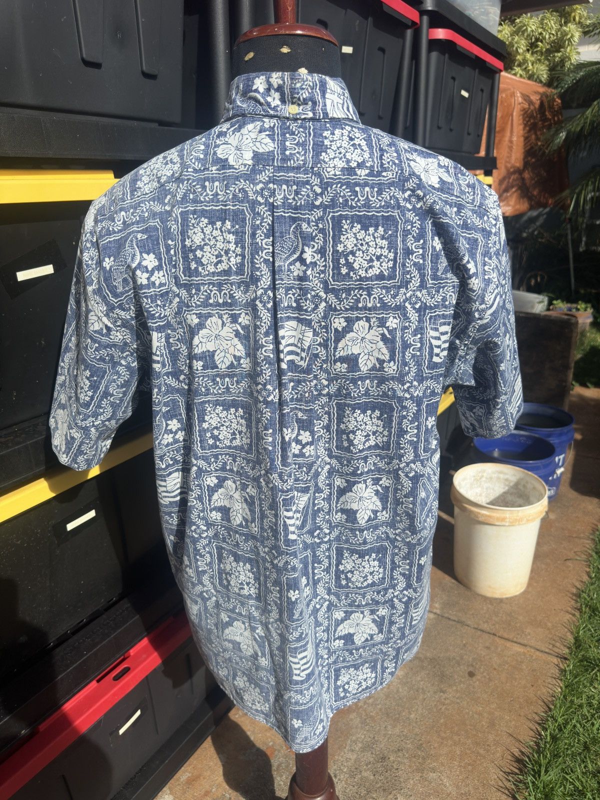 Reyn Spooner PreOwned Reyn Spooner Classic Hawaiian Print Blue Men's L Size US L / EU 52-54 / 3 - 2 Thumbnail