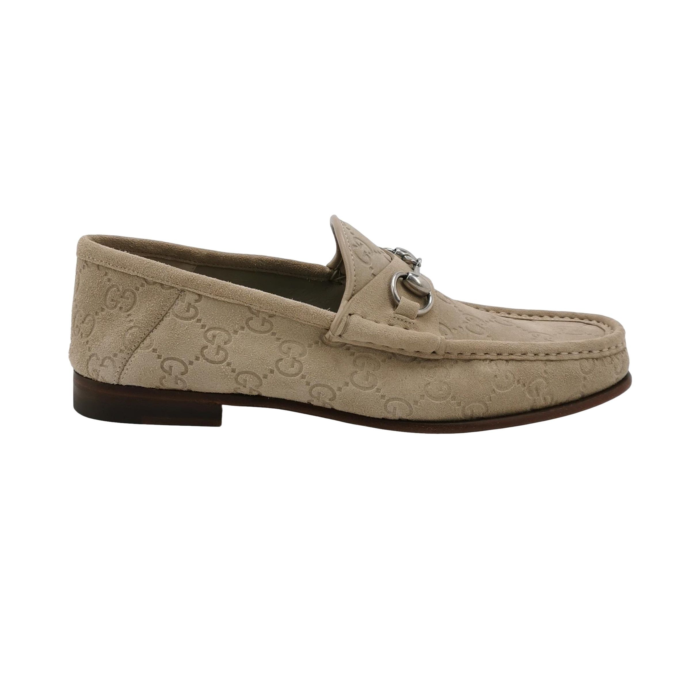 Gucci Gucci GG Monogram Suede Horsebit Loafers Size 6.5 Size US 7 / EU 40 - 1 Thumbnail
