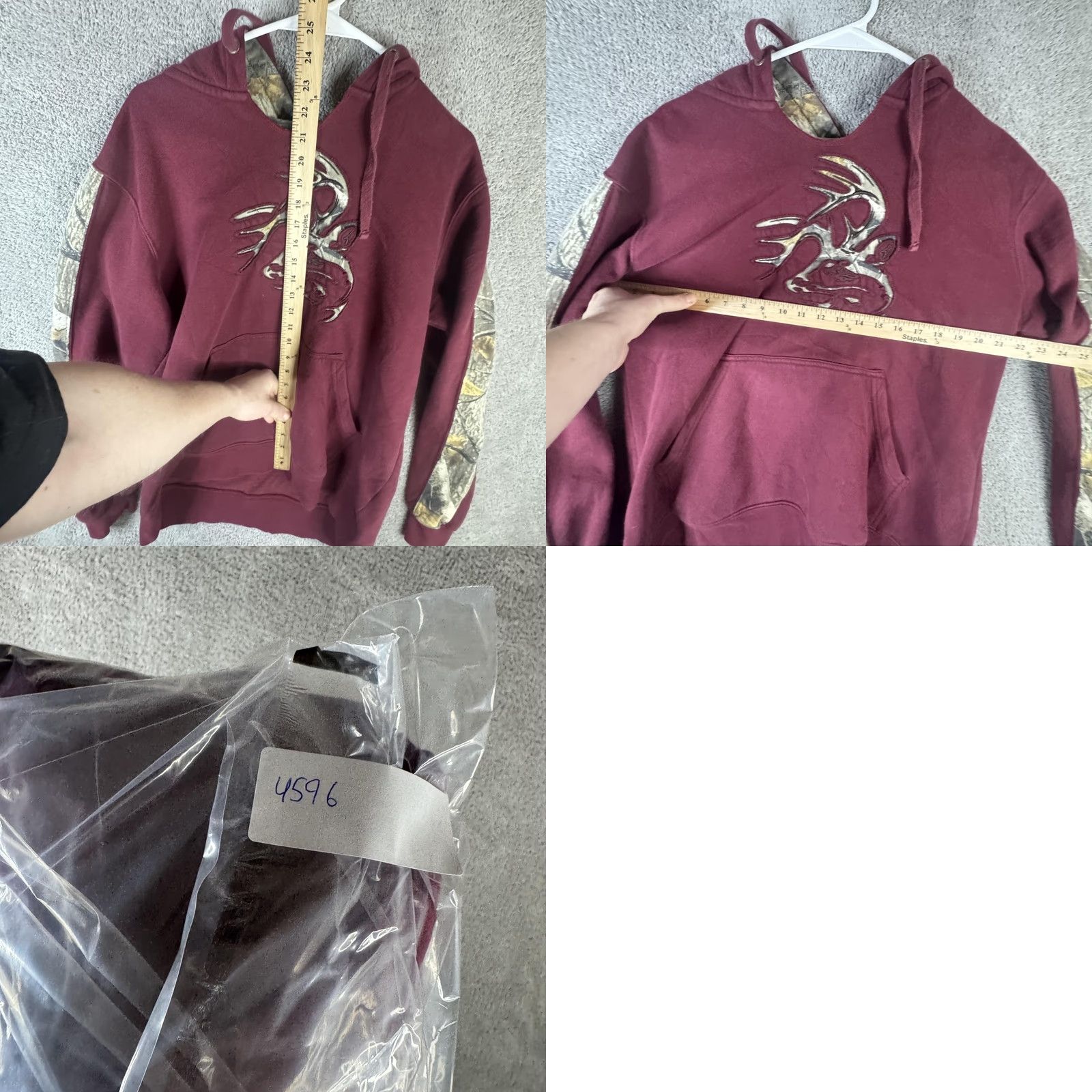 Vintage Legendary Whitetails Hoodie Mens Large Red Camo Antler Fleece Pullover Hunting Size US L / EU 52-54 / 3 - 9 Thumbnail