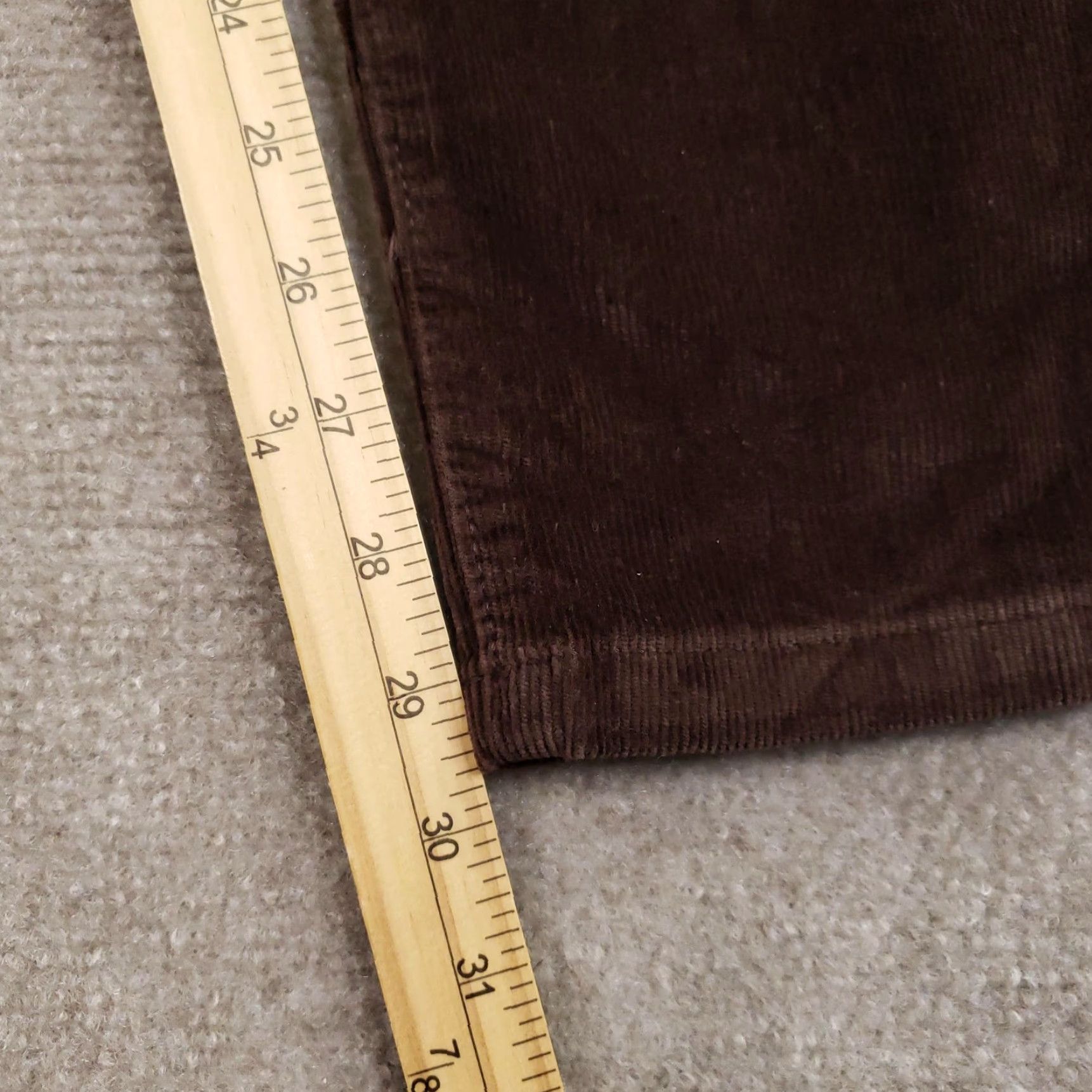 Vintage Mutual Weave Pants Mens 36x30 Slim Brown Corduroy 5-Pocket Stretch Flex Casual Size US 36 / EU 52 - 3 Thumbnail
