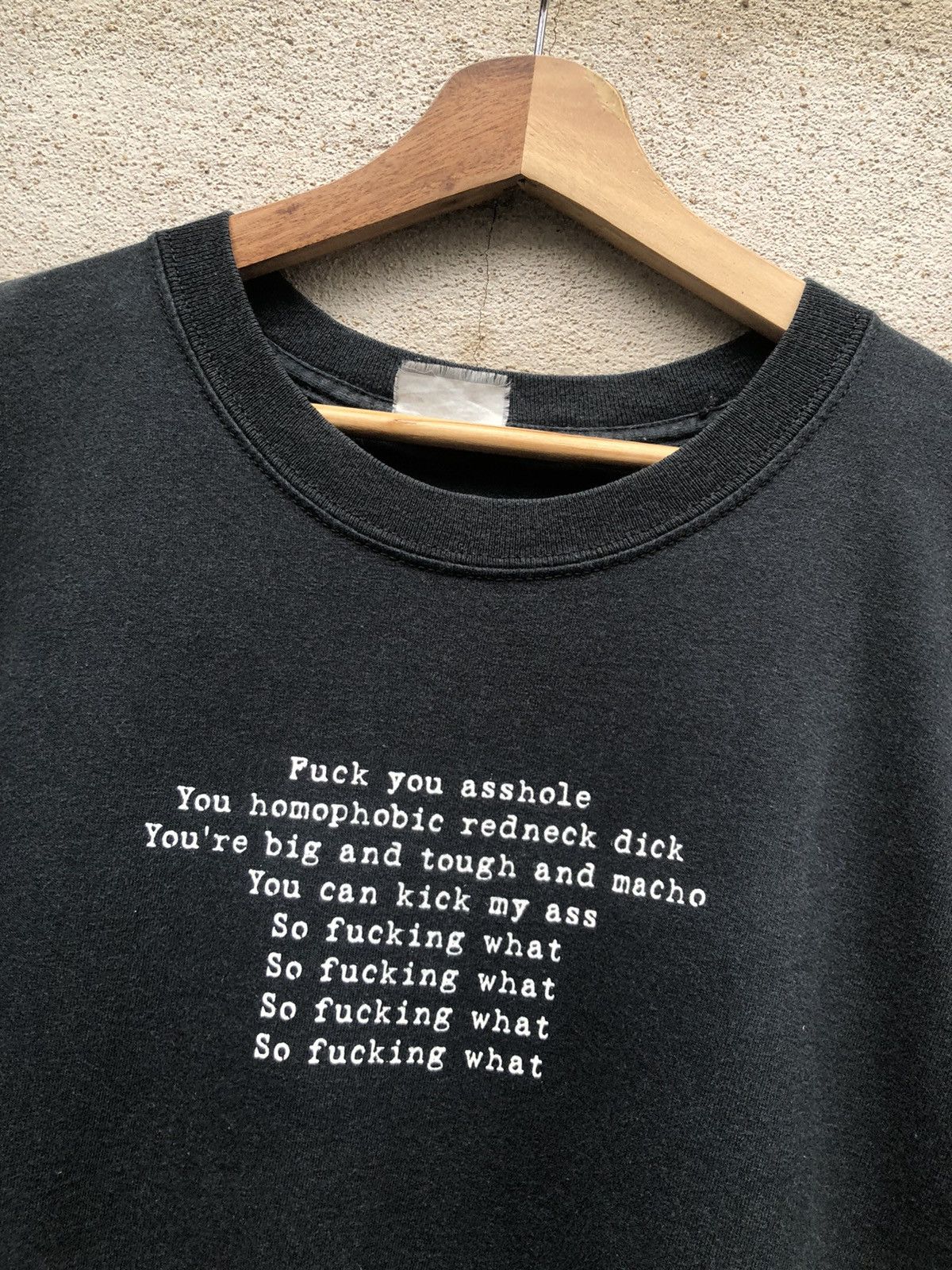 Vintage Vintage Wording 18sx "Fuck You As*hole" Tshirt Size US XL / EU 56 / 4 - 1 Thumbnail