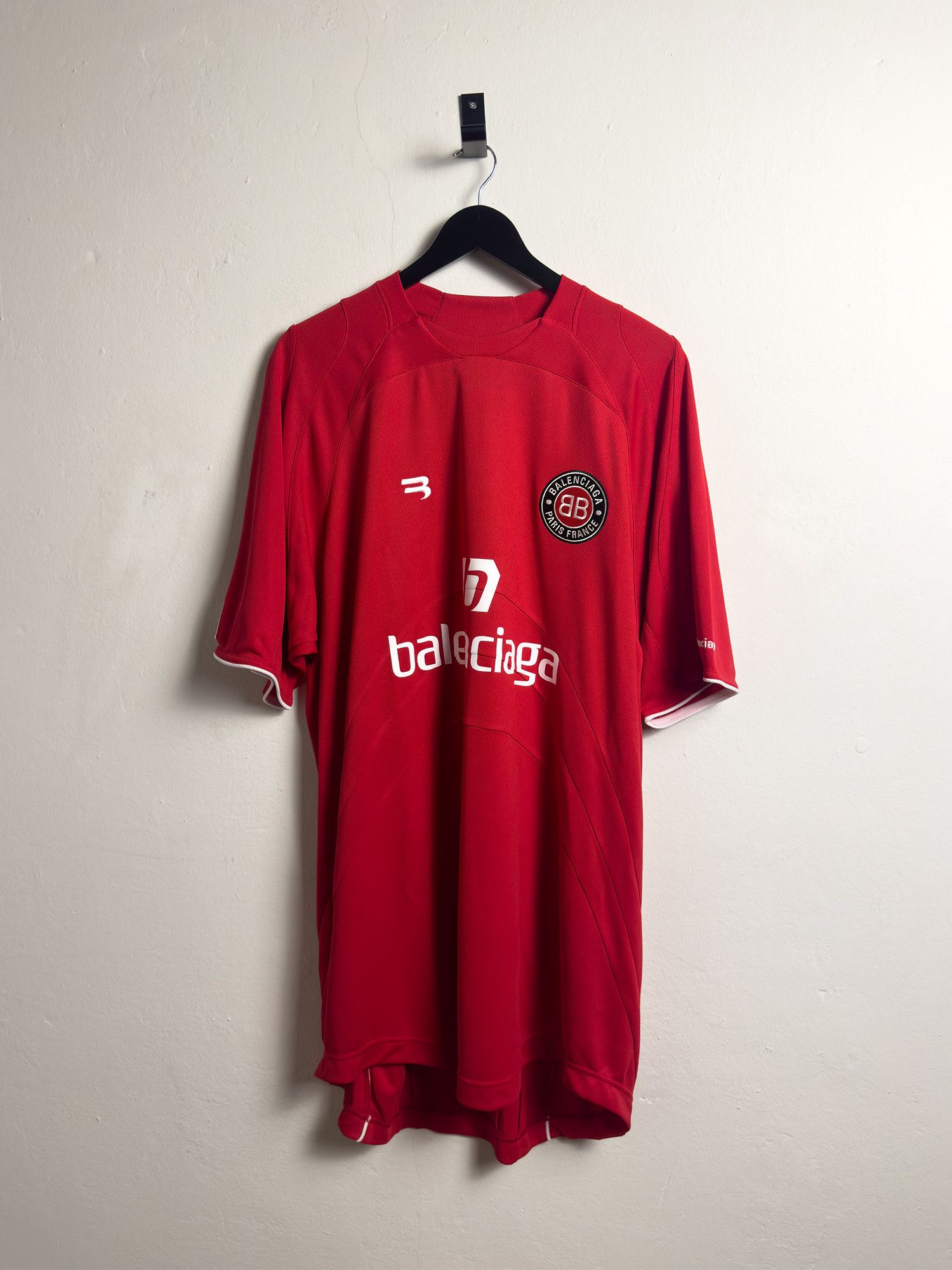Balenciaga Balenciaga Red Soccer Jersey Size US S / EU 44-46 / 1 - 1 Thumbnail