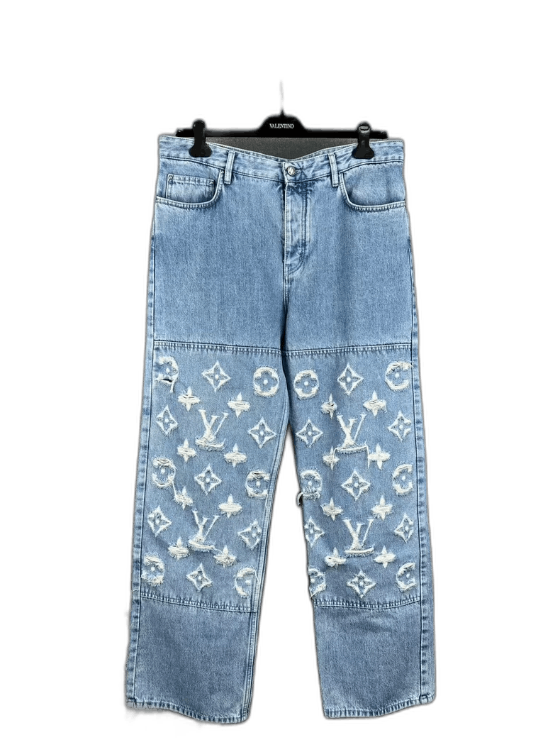 Louis Vuitton Distressed Denim Pants-2506