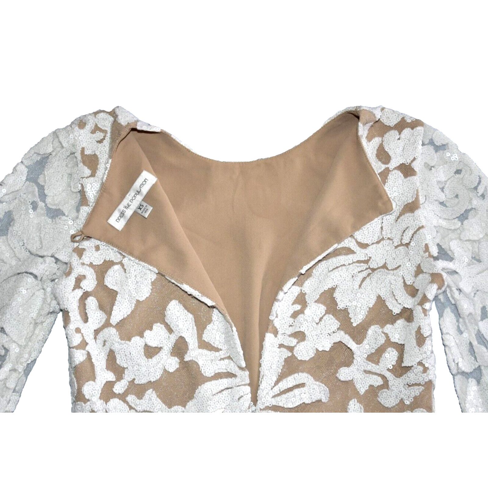 Dress the Population DRESS THE POPULATION Sequin Embroidery Bridal Dress Sz XS Size XS / US 0-2 / IT 36-38 - 5 Thumbnail