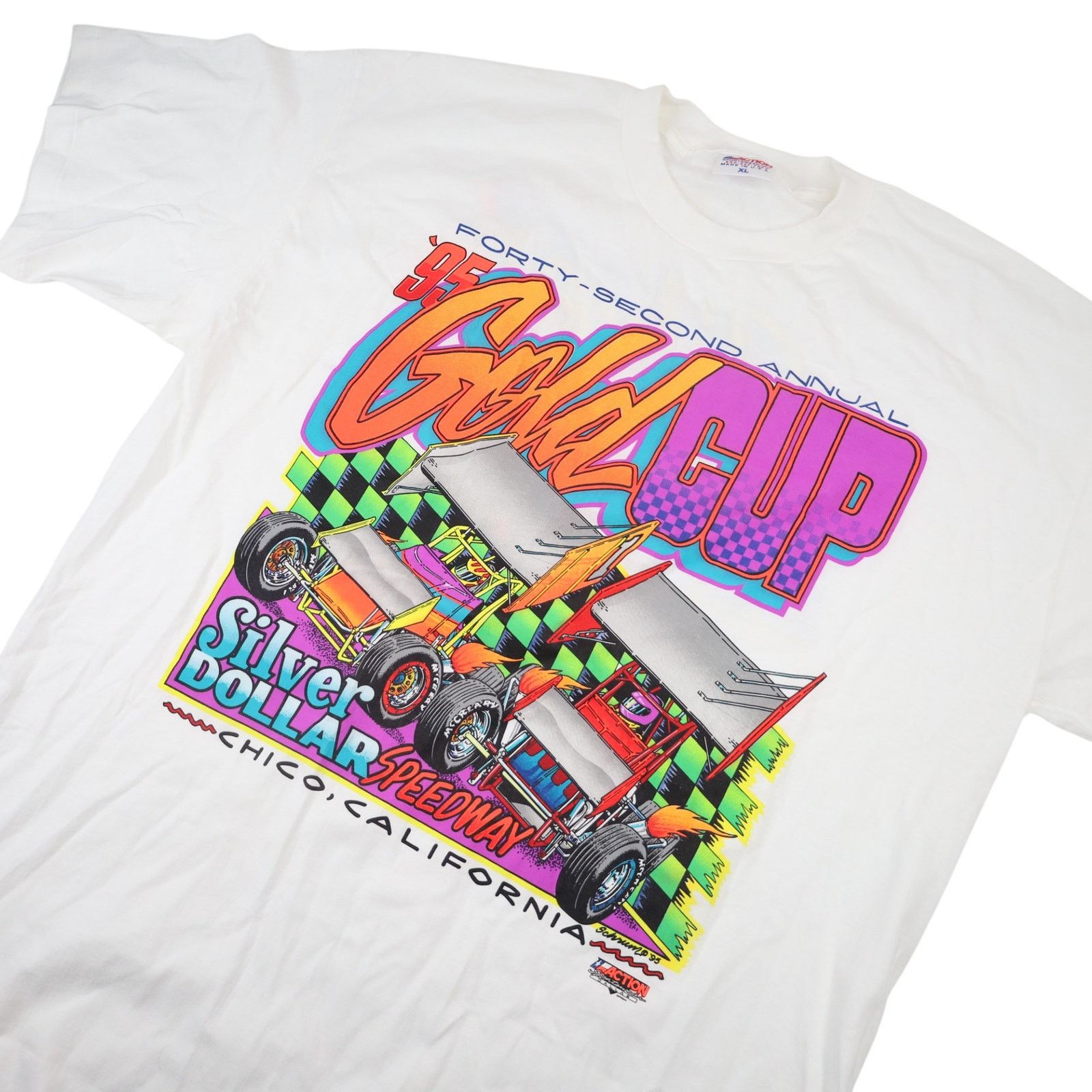 Vintage VTG 1995 Silver Dollar Speedway Gold Cup Sprint Car T Size US XL / EU 56 / 4 - 2 Thumbnail