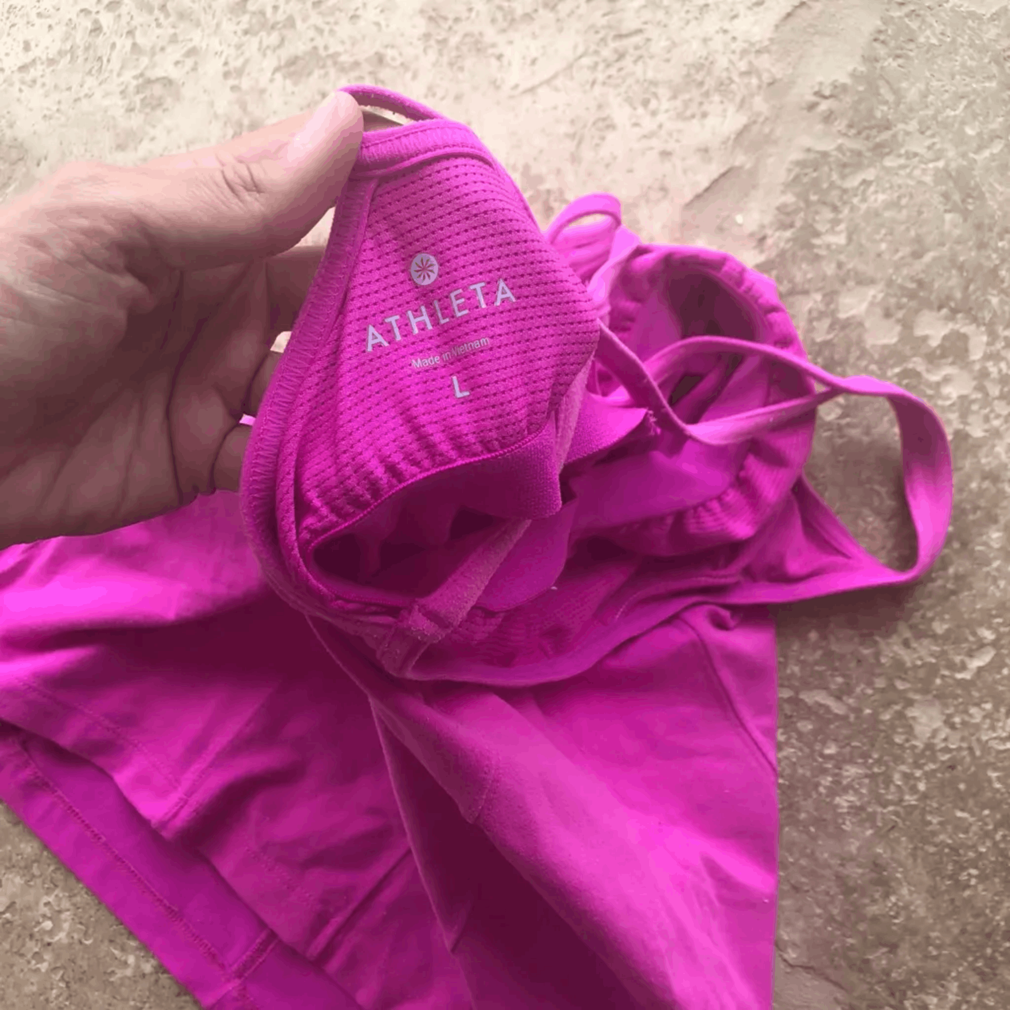 Athleta Athleta Pink Performance Tank Top – Built-In Bra (Size L) Size L / US 10 / IT 46 - 2 Thumbnail