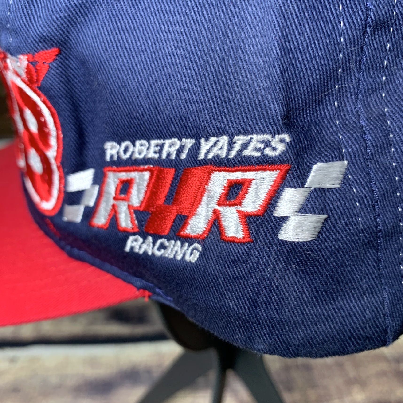 NASCAR Dale Jarrett 88 NASCAR Hat Cap 50TH Anniversary Roberts Yates Racing SnapBack Unisex Adults Adjustable Cotton Baseball Cap Blue Red Size ONE SIZE - 5 Thumbnail
