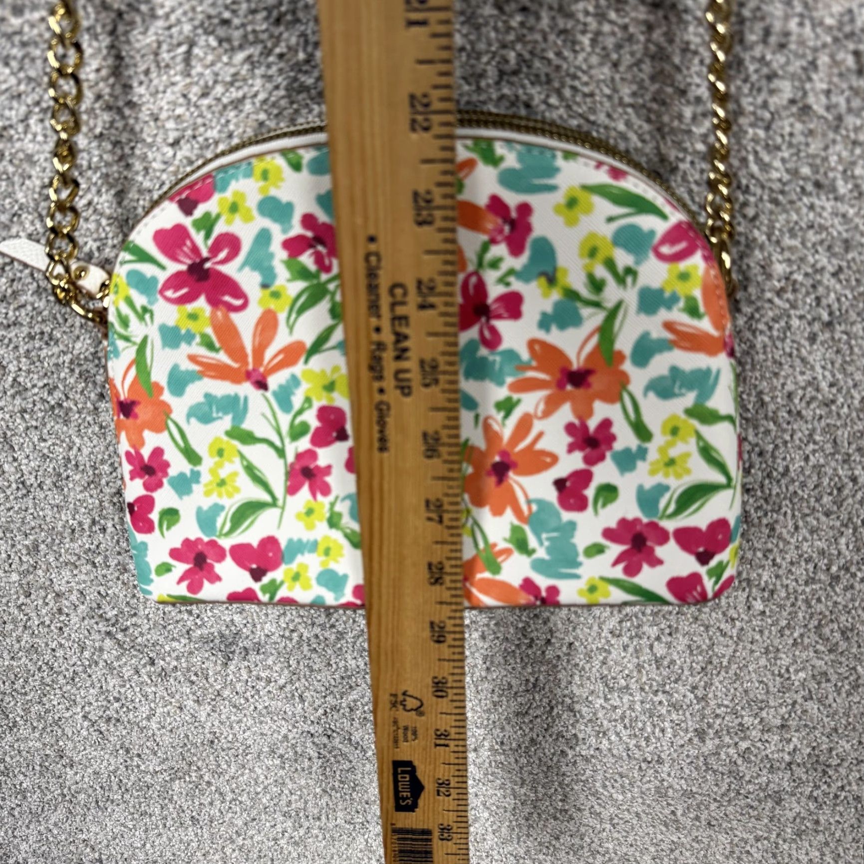 Nanette Lepore Nanette Lepore Crossbody Bag Small Floral Faux Leather Chain Strap Spring Summer Size ONE SIZE - 5 Thumbnail