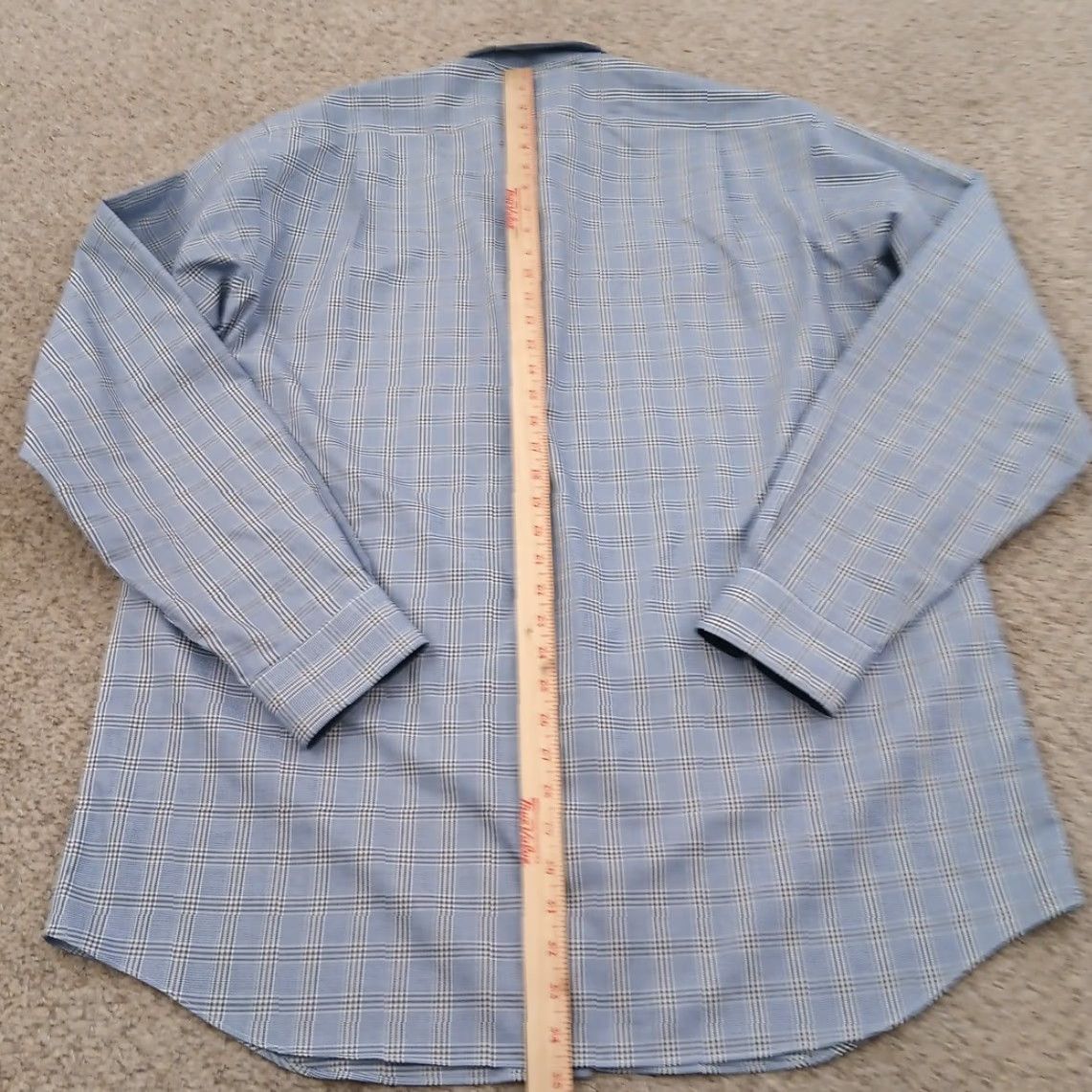 Vintage Paul Fredrick Shirt Mens 17.5 Blue Plaid Long Sleeve Button-Up Cotton Size US XXL / EU 58 / 5 - 5 Thumbnail
