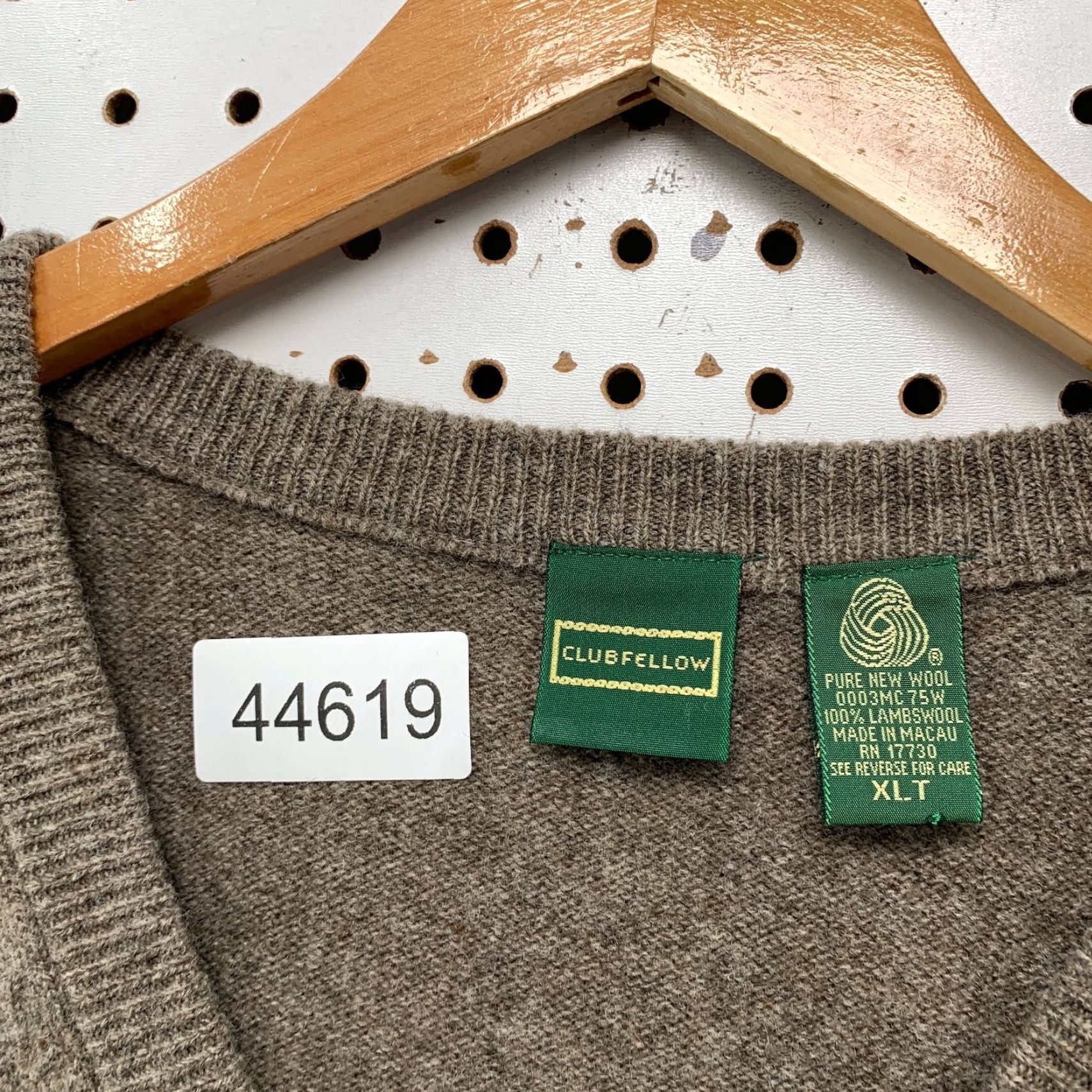 Vintage VINTAGE Clubfellow Sweater Vest Mens XL Tall 100% Lambswool Brown Wool Knit V-Neck Sleeveless Size US XL / EU 56 / 4 - 5 Thumbnail