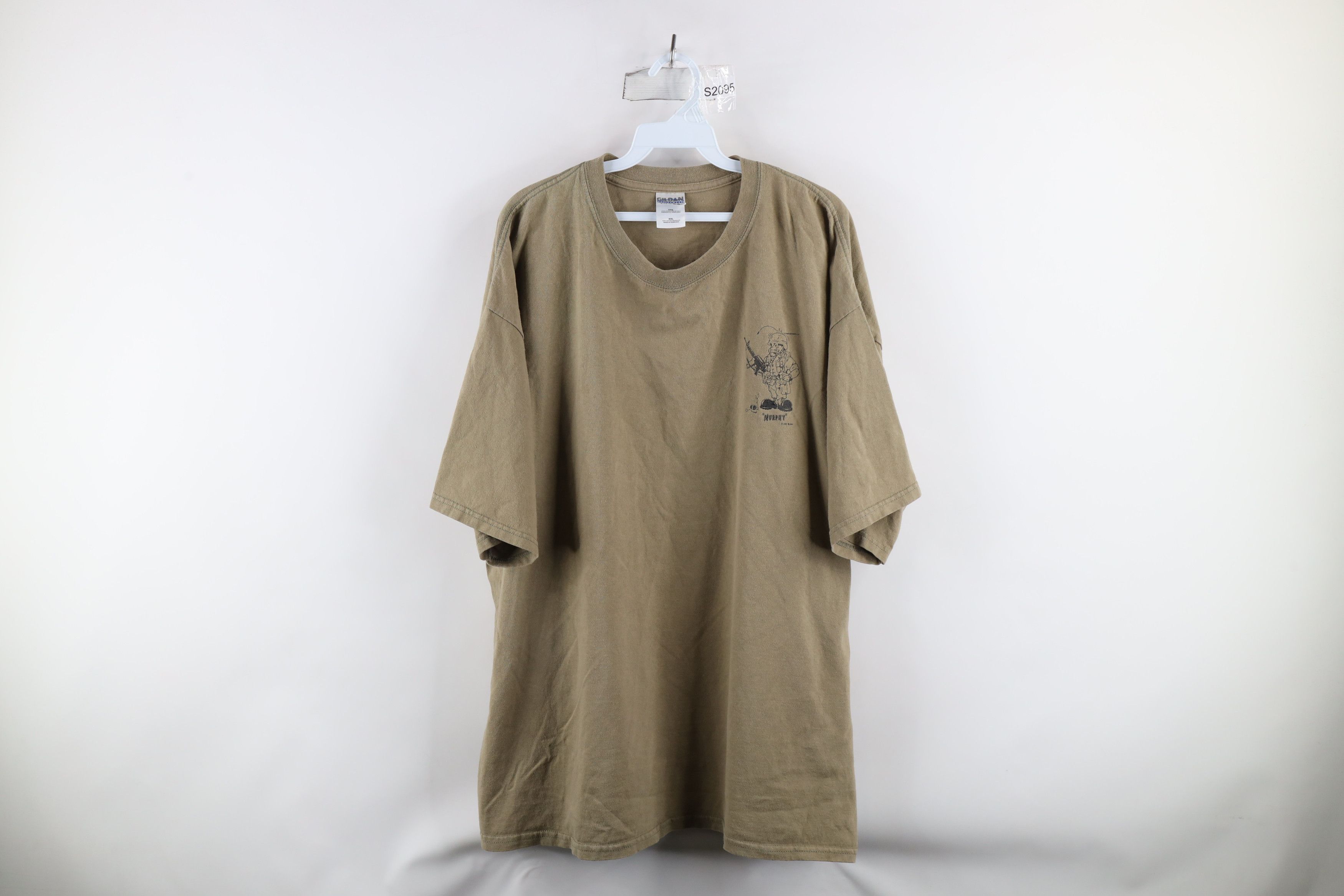 Vintage Vintage Military Murphys Laws of Combat T-Shirt Drab Green Size US XXL / EU 58 / 5 - 1 Thumbnail
