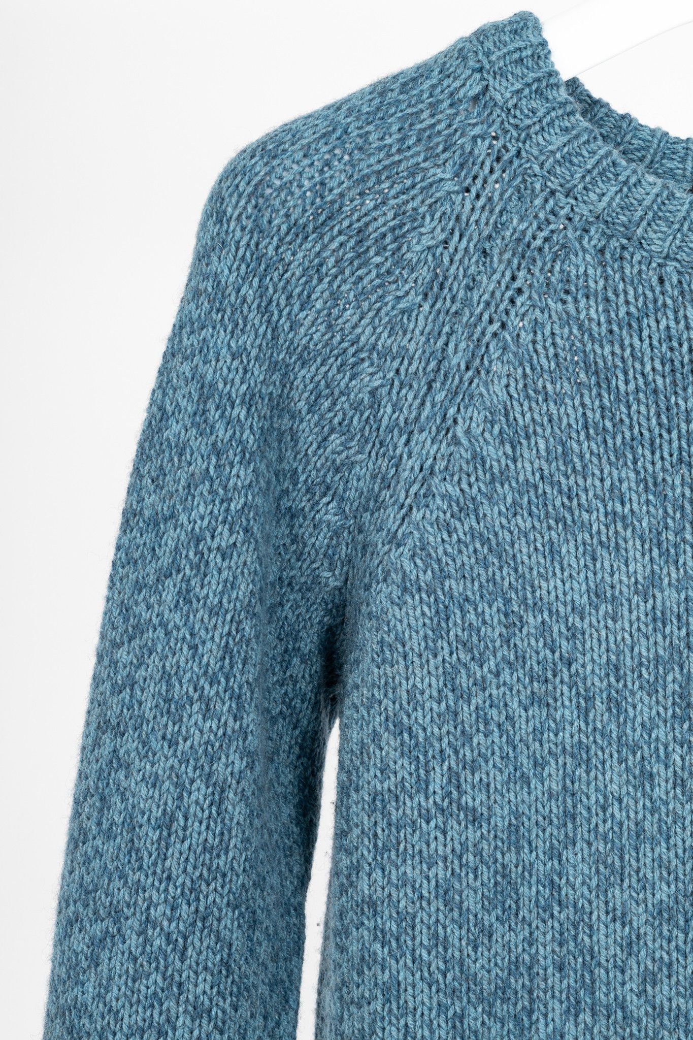 Weekend Max Mara Weekend Max Mara Marled Blue Raglan-Sleeve Sweater Size L / US 10 / IT 46 - 5 Thumbnail