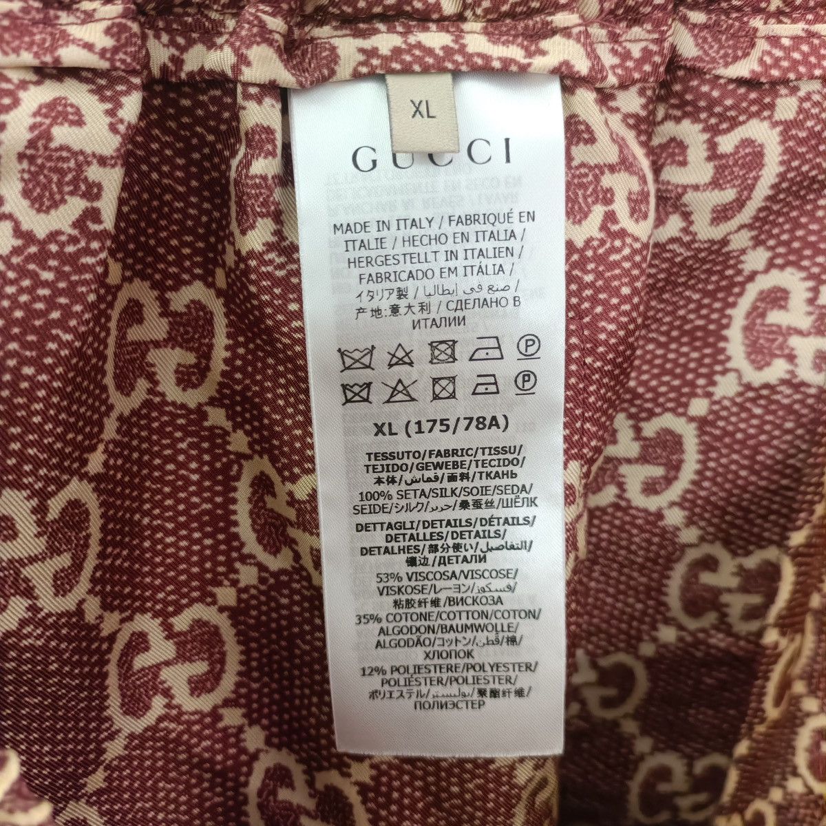 Gucci Gucci GG Pattern Twill Silk Casual Pants K26WX Size 32" / US 10 / IT 46 - 6 Thumbnail