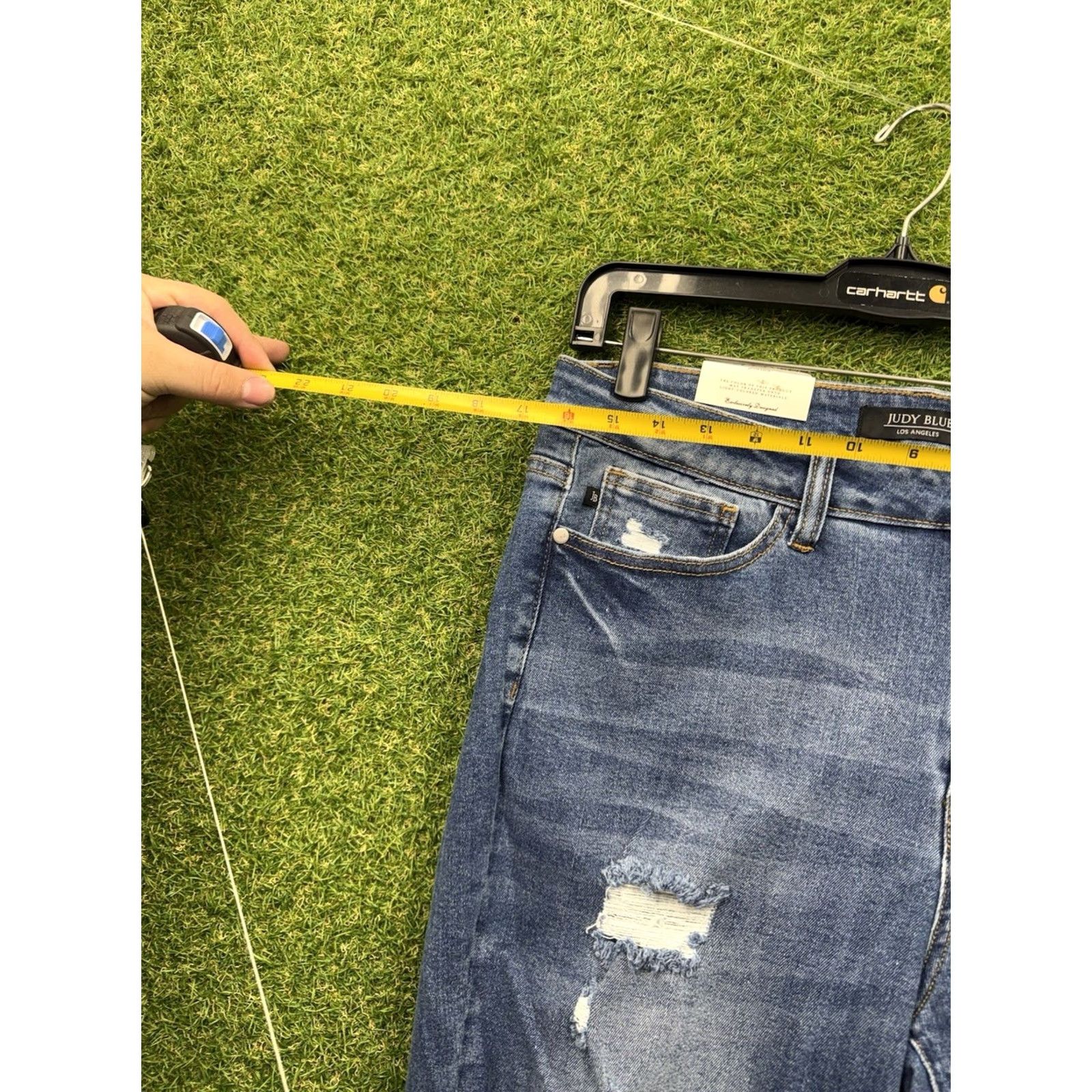 Vintage Judy Blue Jeans Slim 14W High Rise Distressed Denim 5-Pocket Womens Jeans Blue NWT JB84183 Size 36" / US 14 / IT 50 - 2 Thumbnail