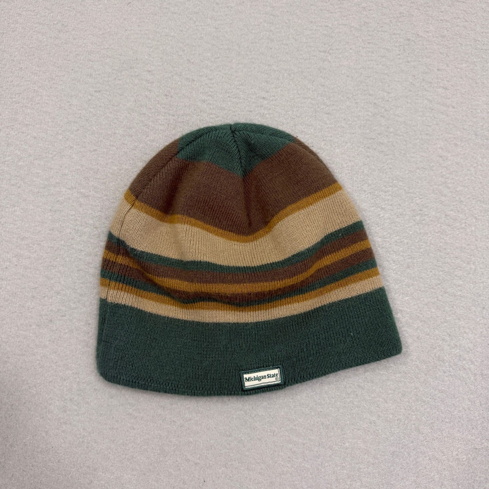 Vintage Vintage Michigan State Spartans Beanie Hats Green Brown MSU Size ONE SIZE - 3 Thumbnail